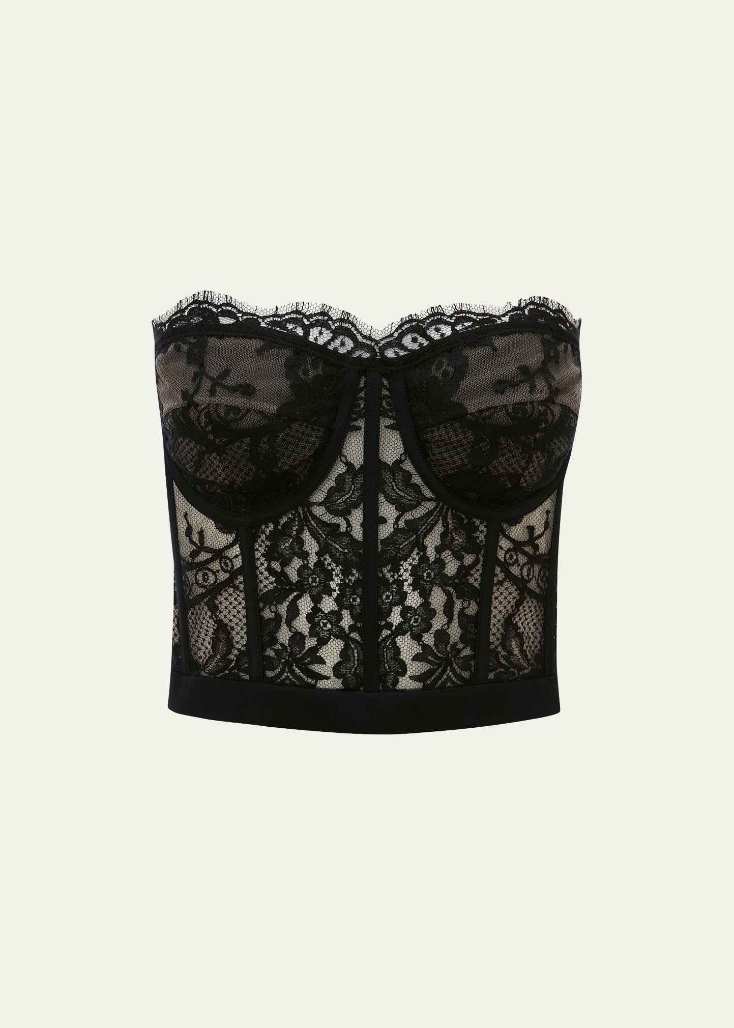 Strapless Lace Bustier Top