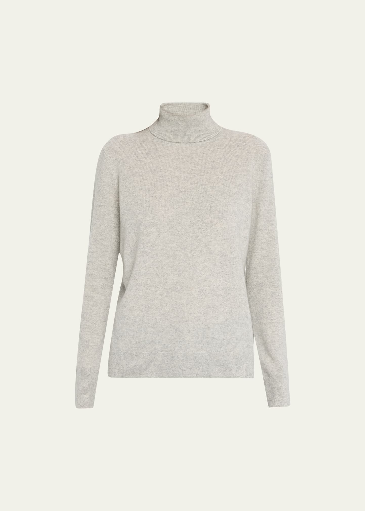 Lafayette 148 Cashmere Turtleneck Sweater In Grey Heather