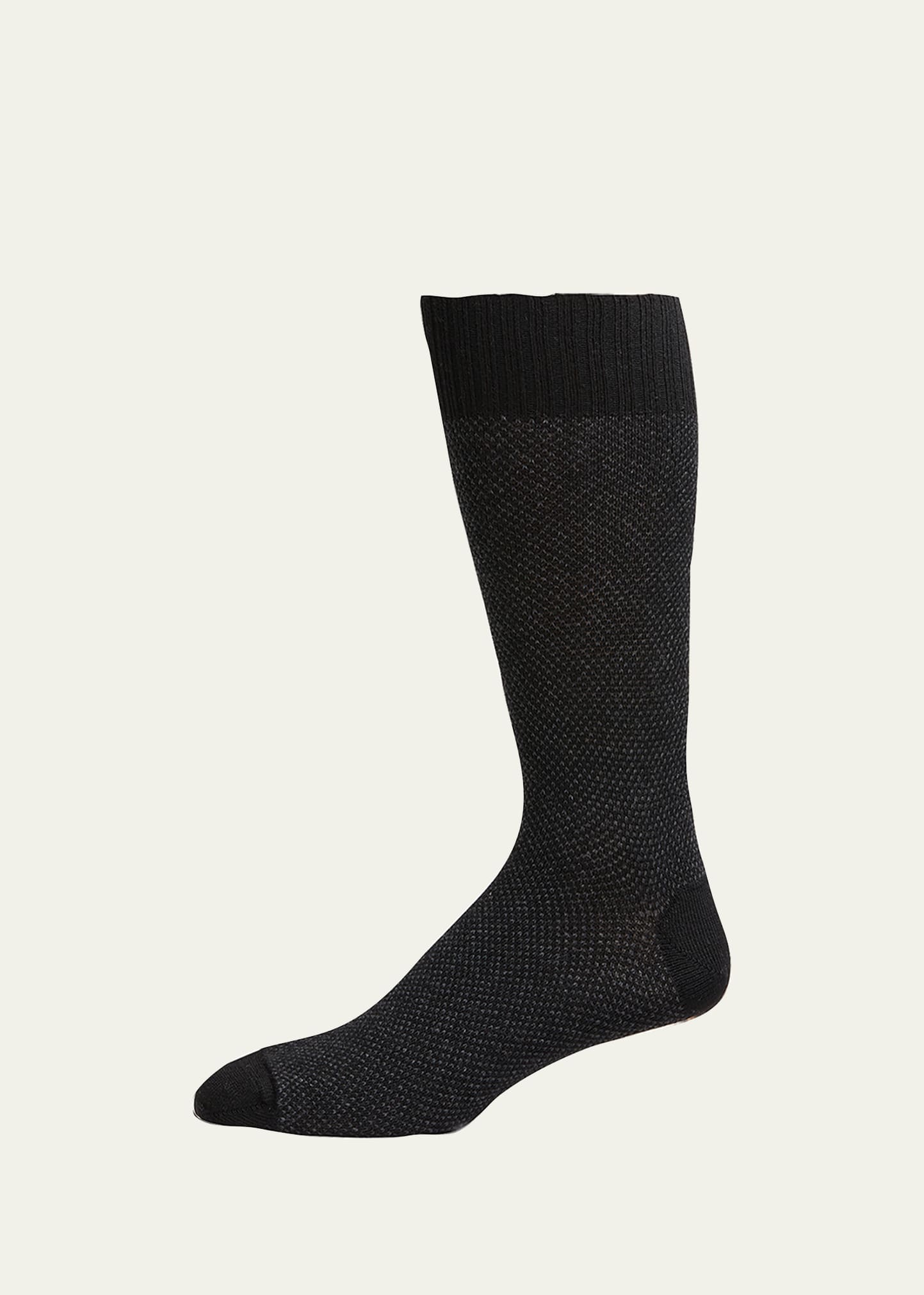 Sozzi Calze Men's Cashmere-blend Mid-calf Socks In Black