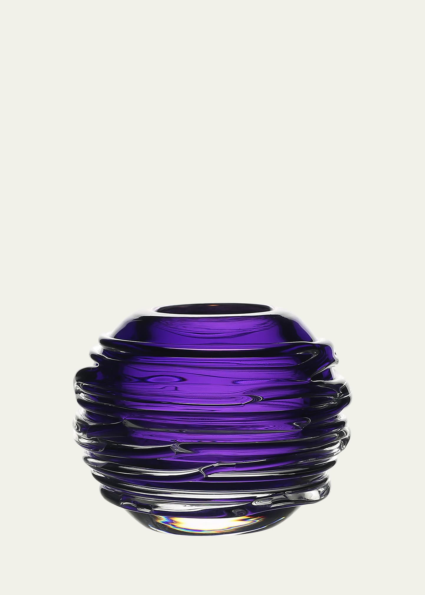William Yeoward Crystal Miranda 3" Mini Globe Vase In Amethyst