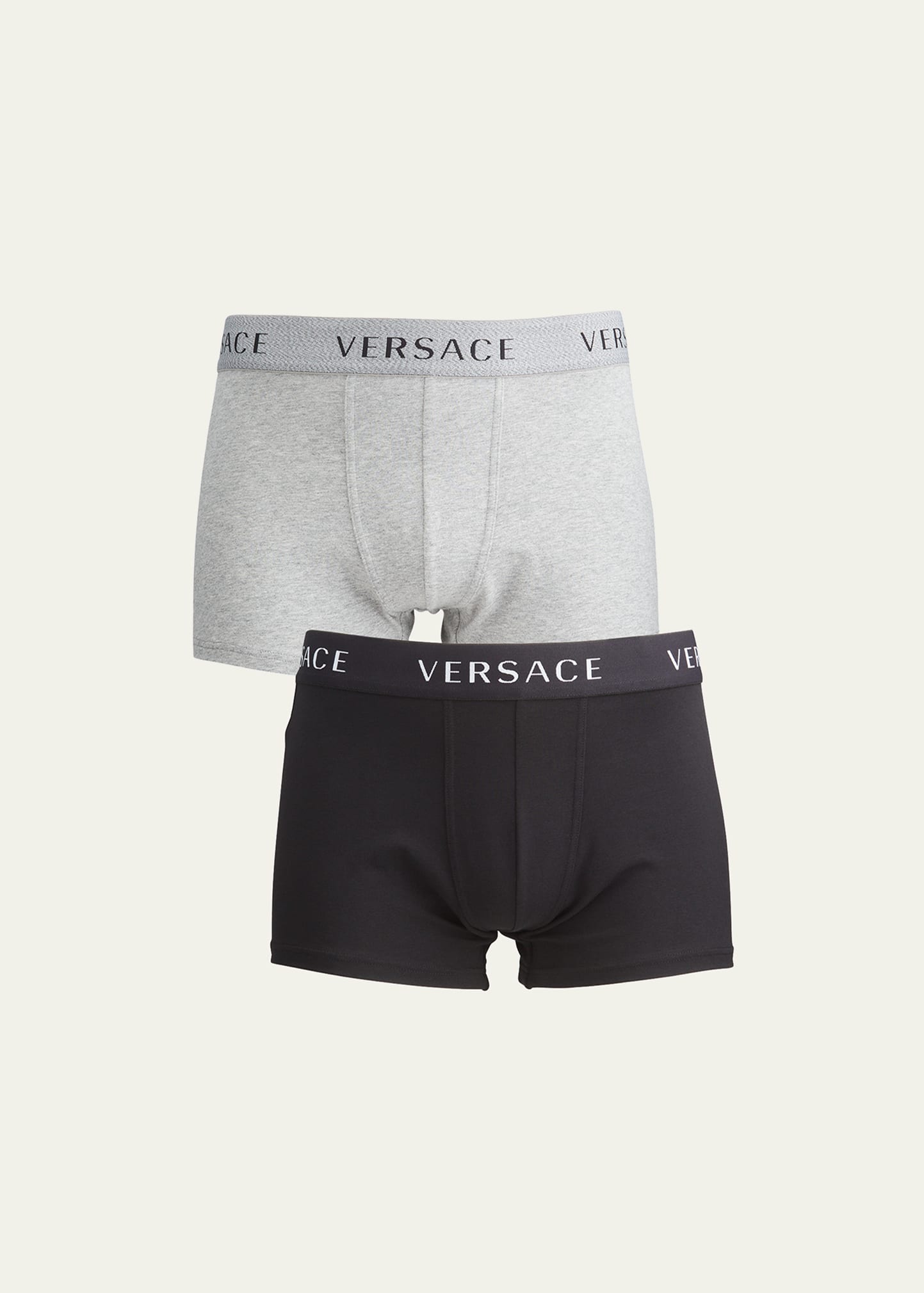 Versace Jersey Stretch Cotton Boxer Briefs, Set Of 2 In Blue