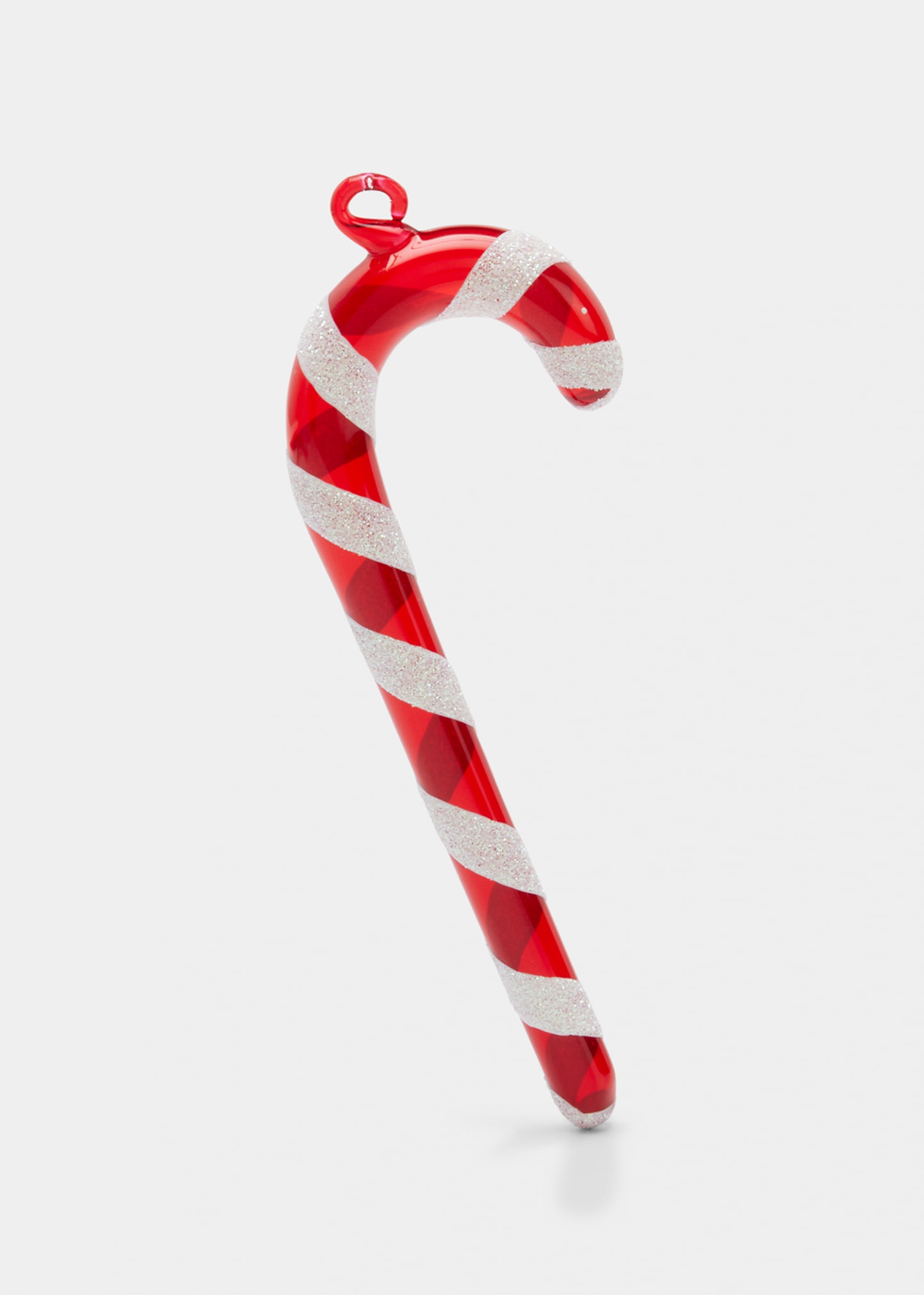 De Carlini Glitter Candy Cane Ornament In Multi
