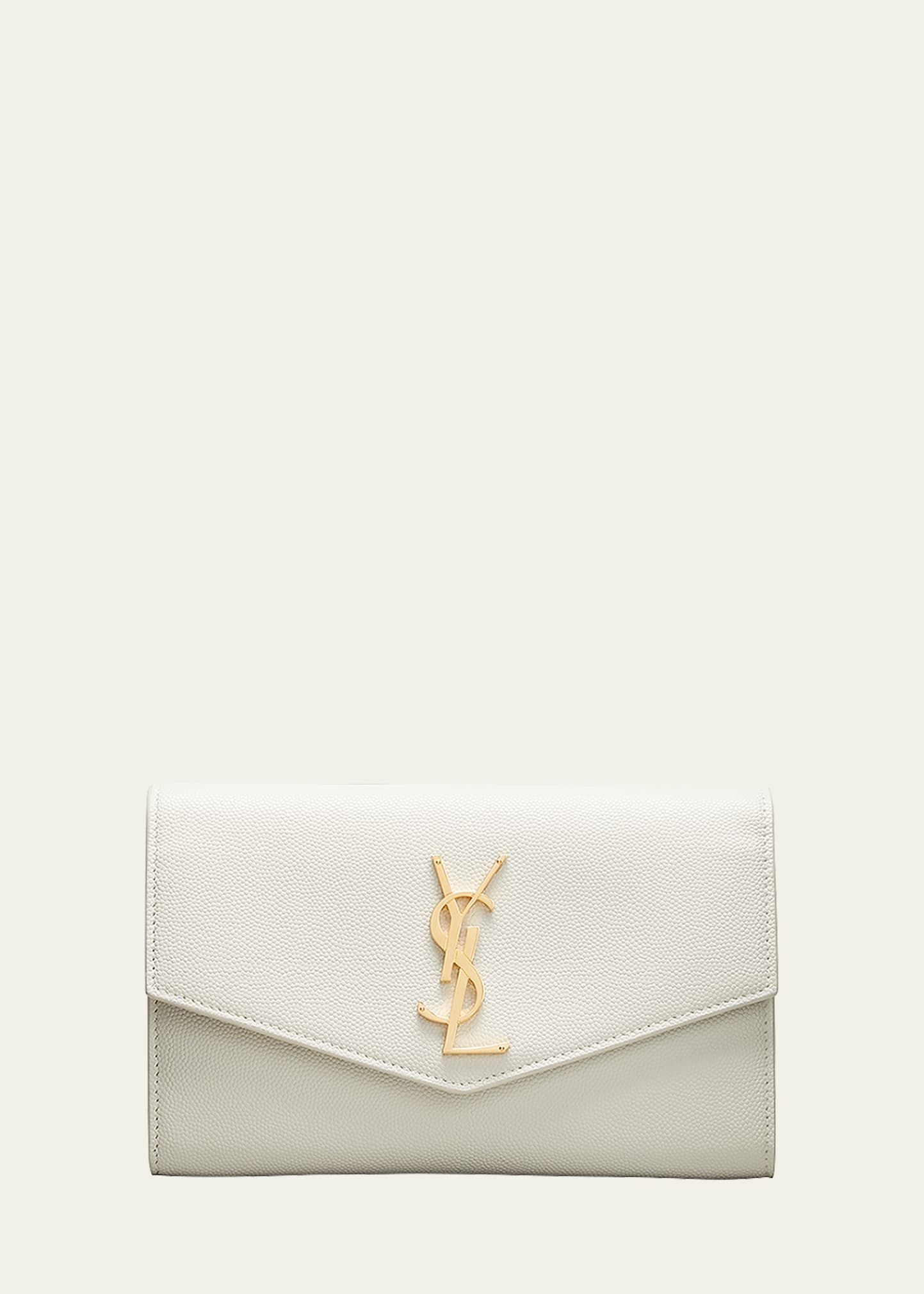 Saint Laurent Grain de Poudre Monogram Uptown Chain Wallet