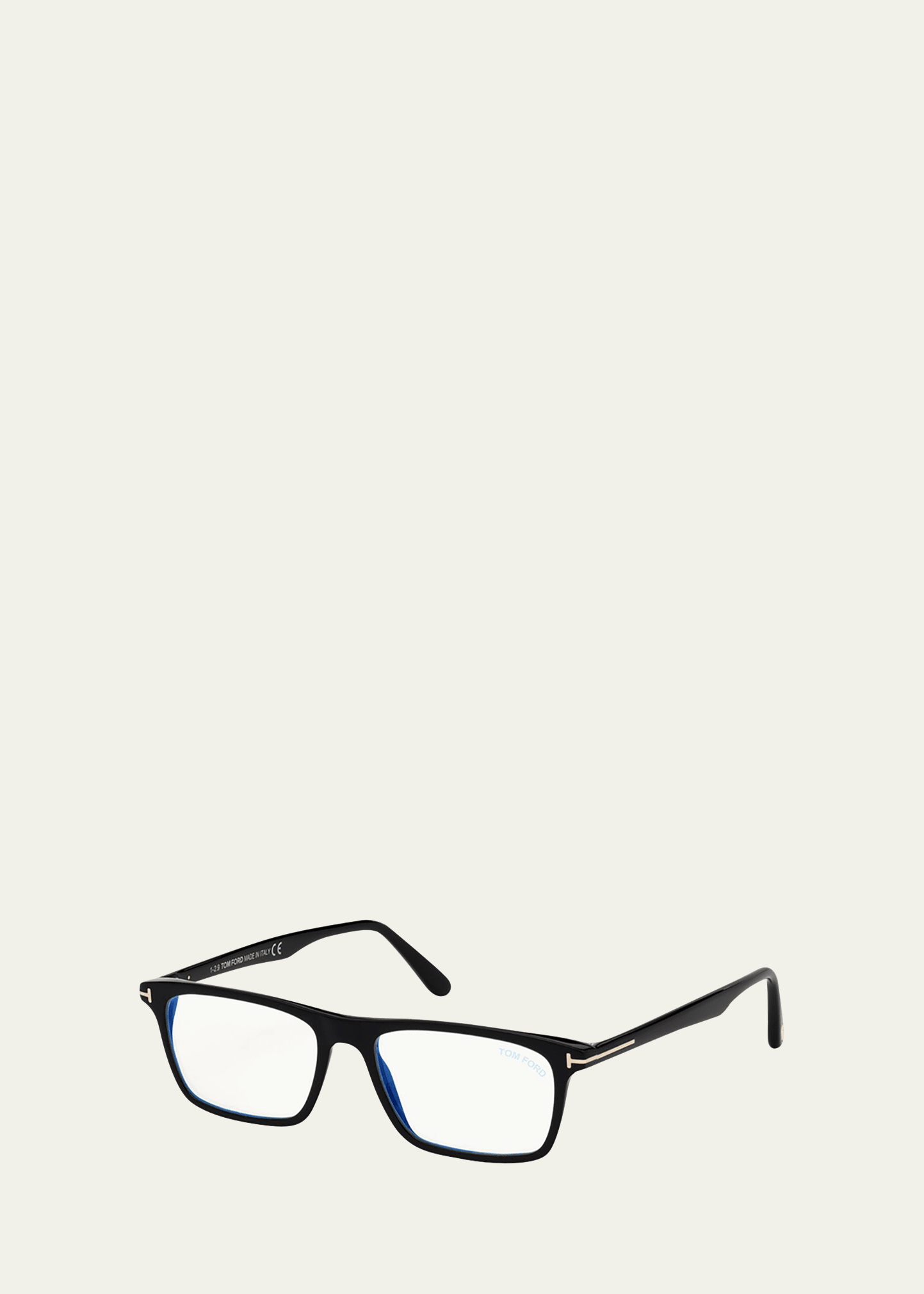 Tom Ford 57mm Rectangle Optical Glasses In Black