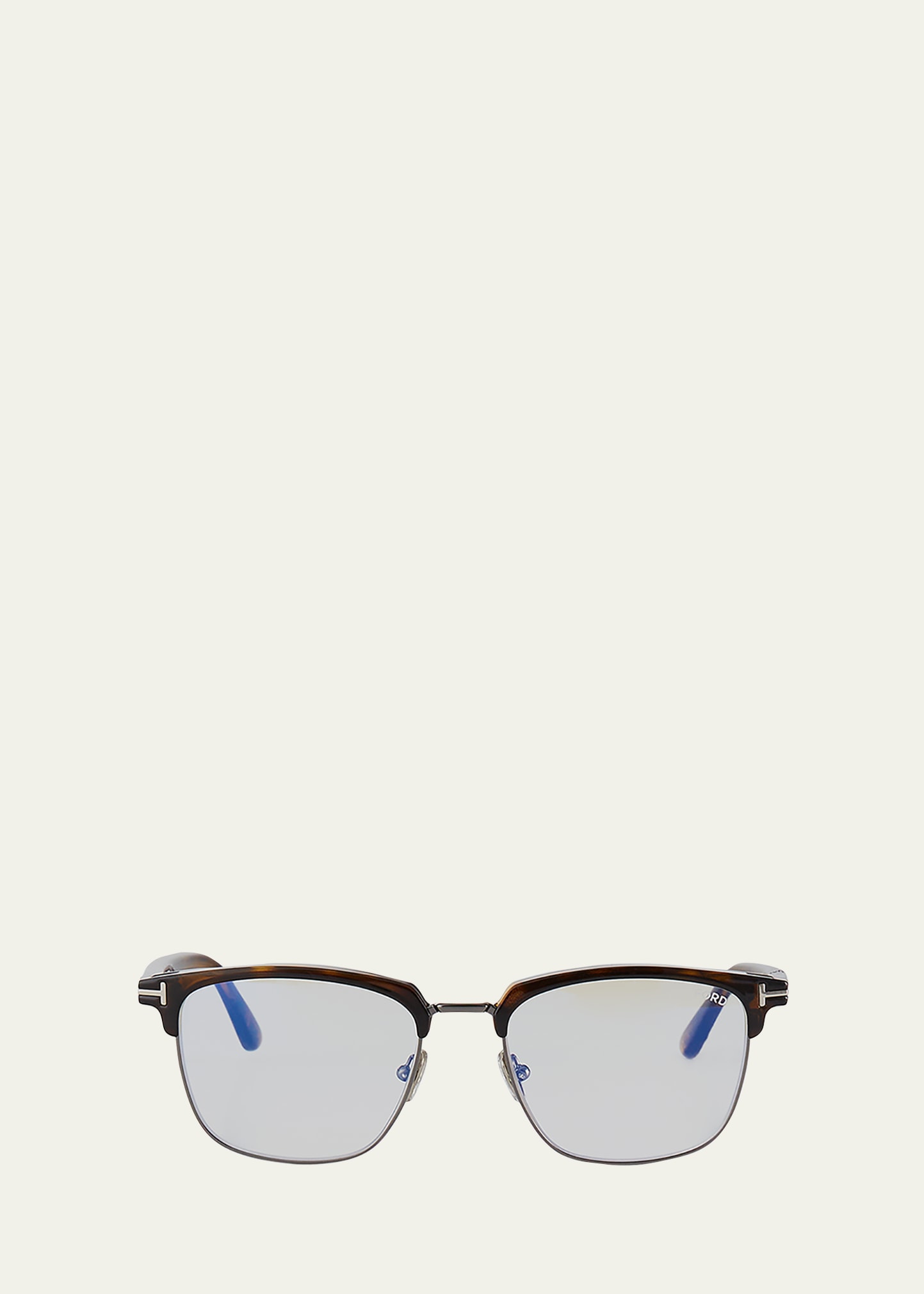 Tom Ford Men's Ft5683-bm54 Blue Light Blocking Optical Glasses In Dark Havana