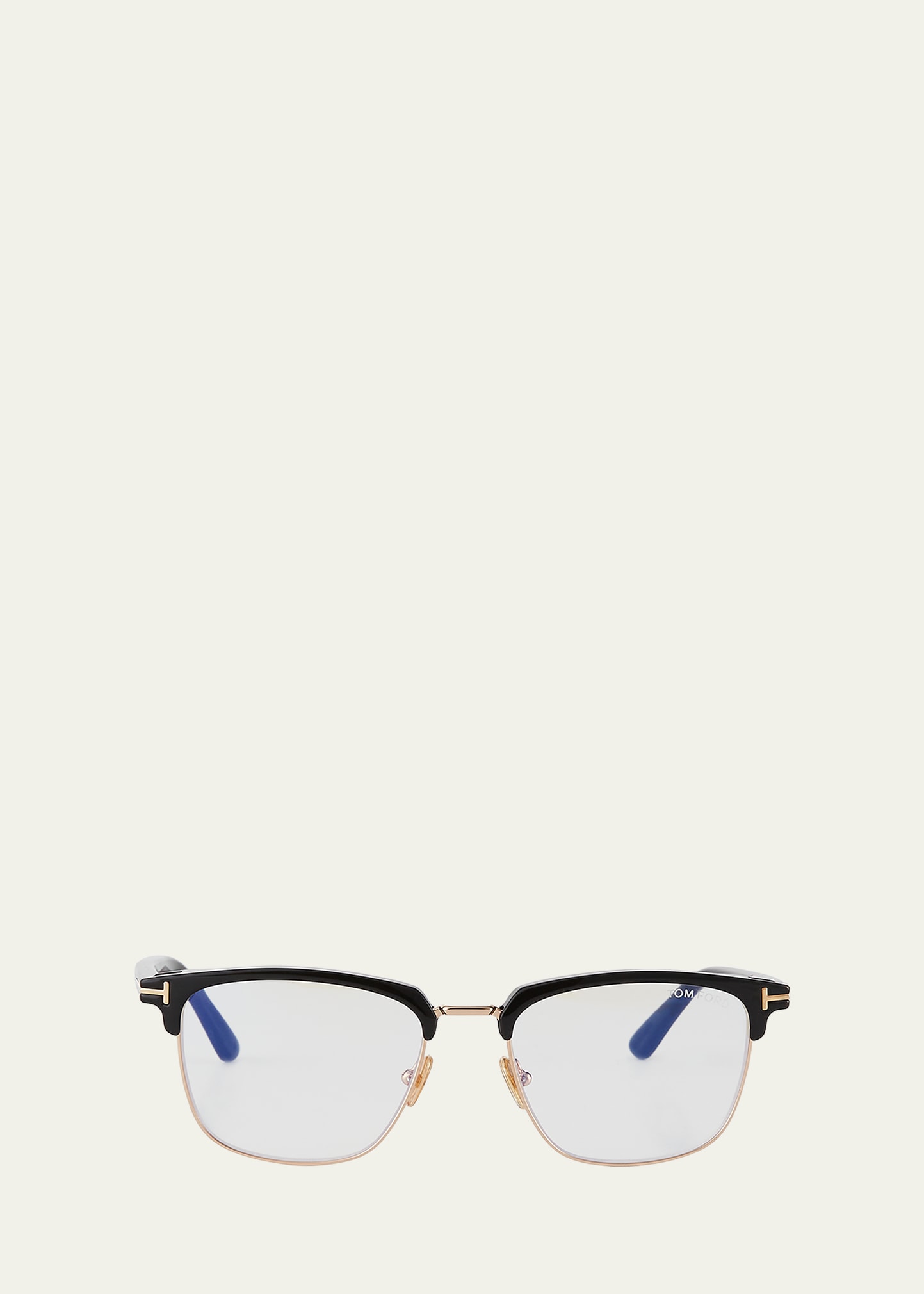 Tom Ford Men's Ft5683-bm54 Blue Light Blocking Optical Glasses In Black