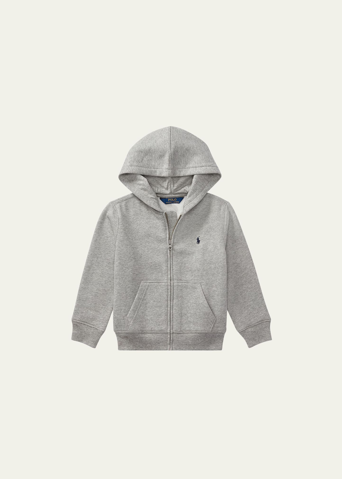 Boy's Cotton-Blend-Fleece Hoodie, Size 2-4