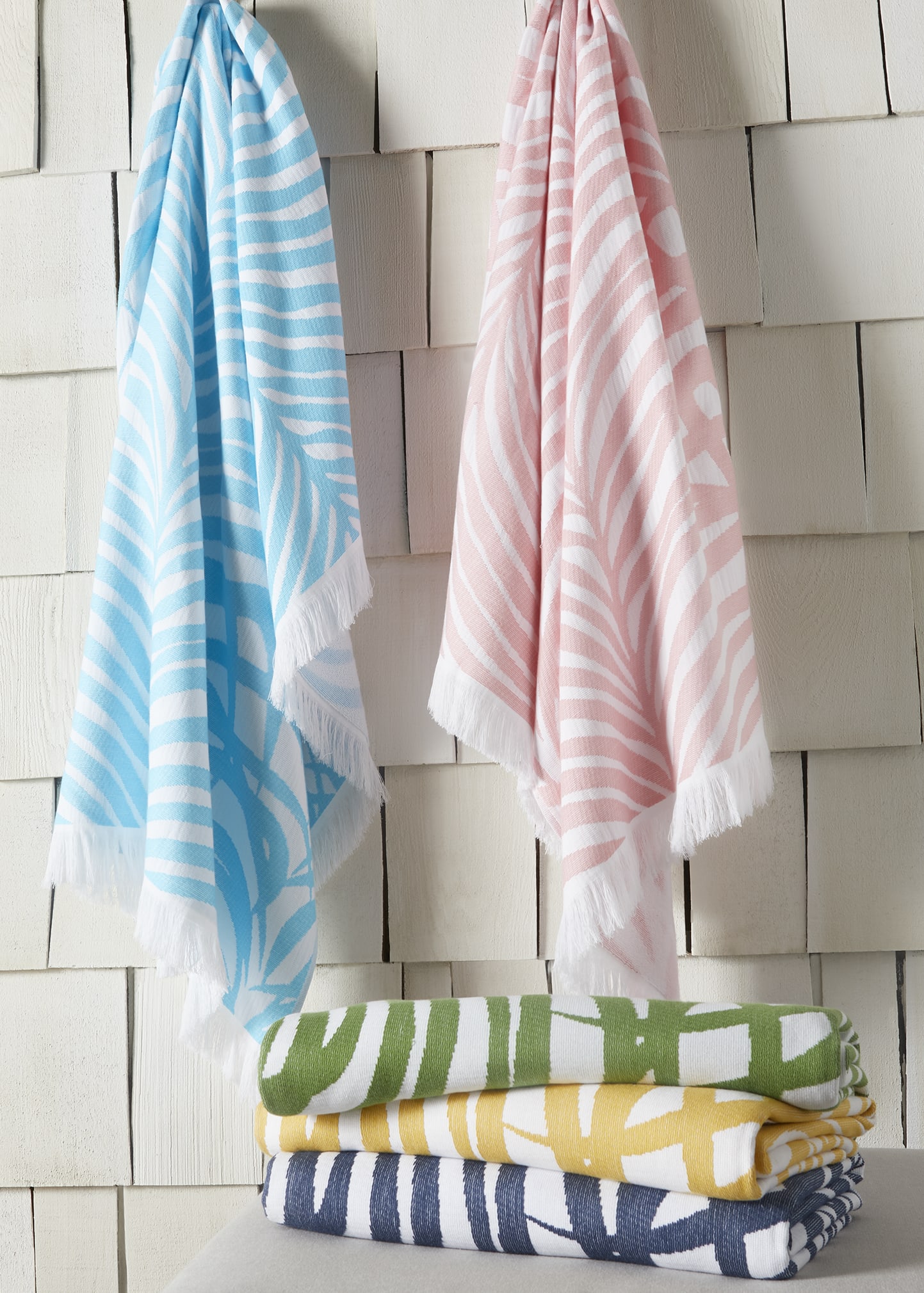 Matouk Schumacher Zebra Palm Beach Towel In Teak