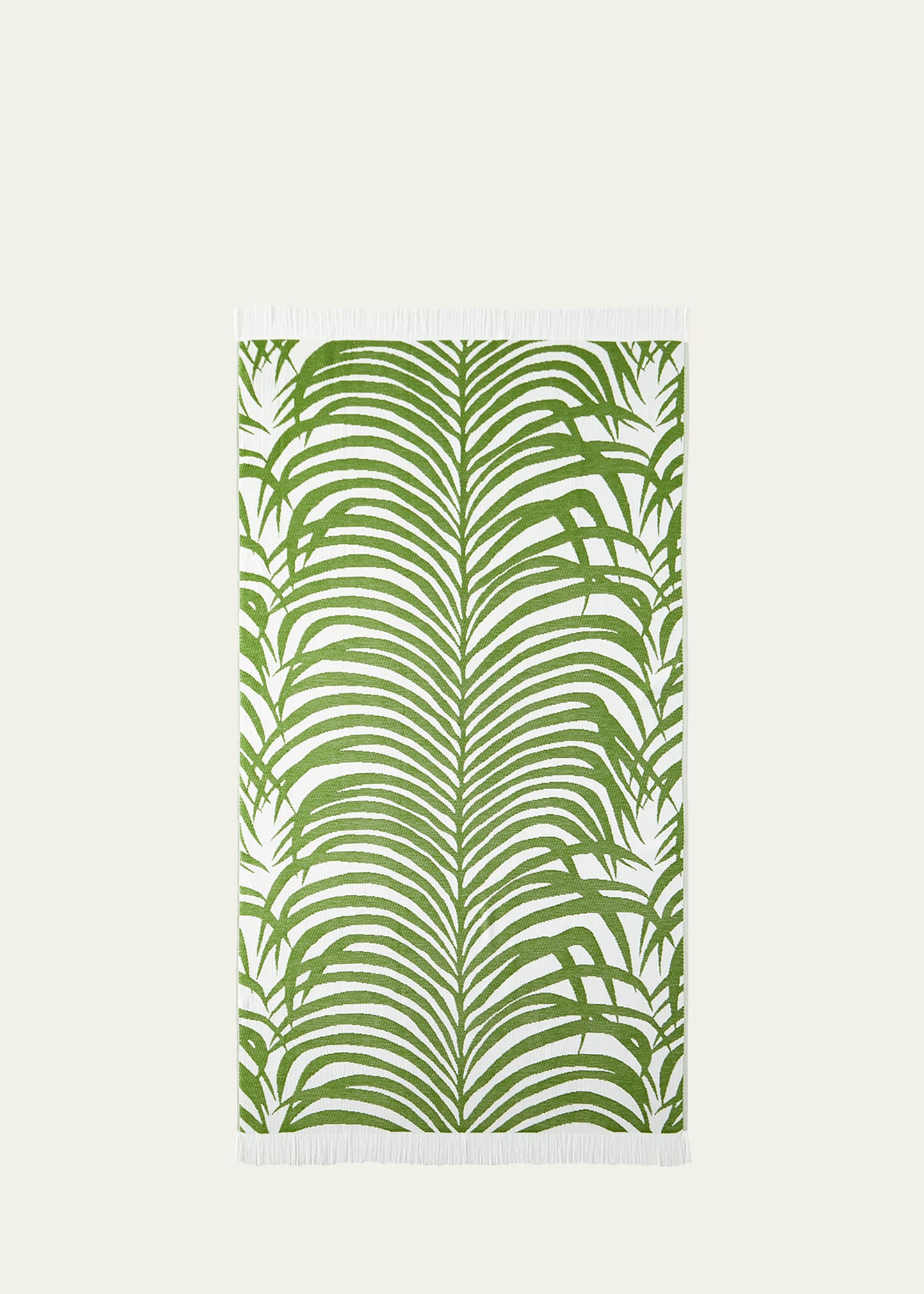Matouk Schumacher Zebra Palm Beach Towel In Jungle