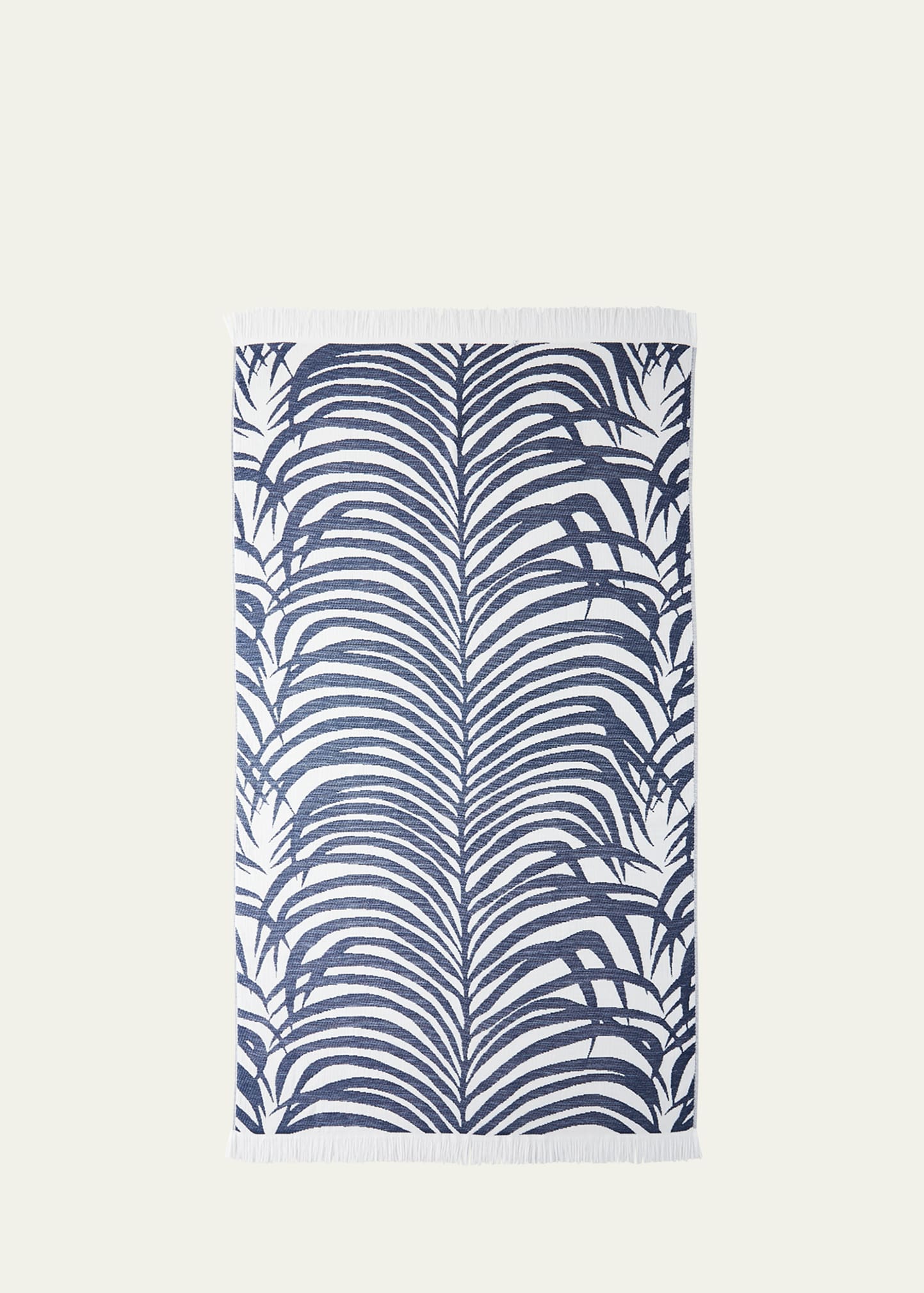 Matouk Schumacher Zebra Palm Beach Towel In Blue