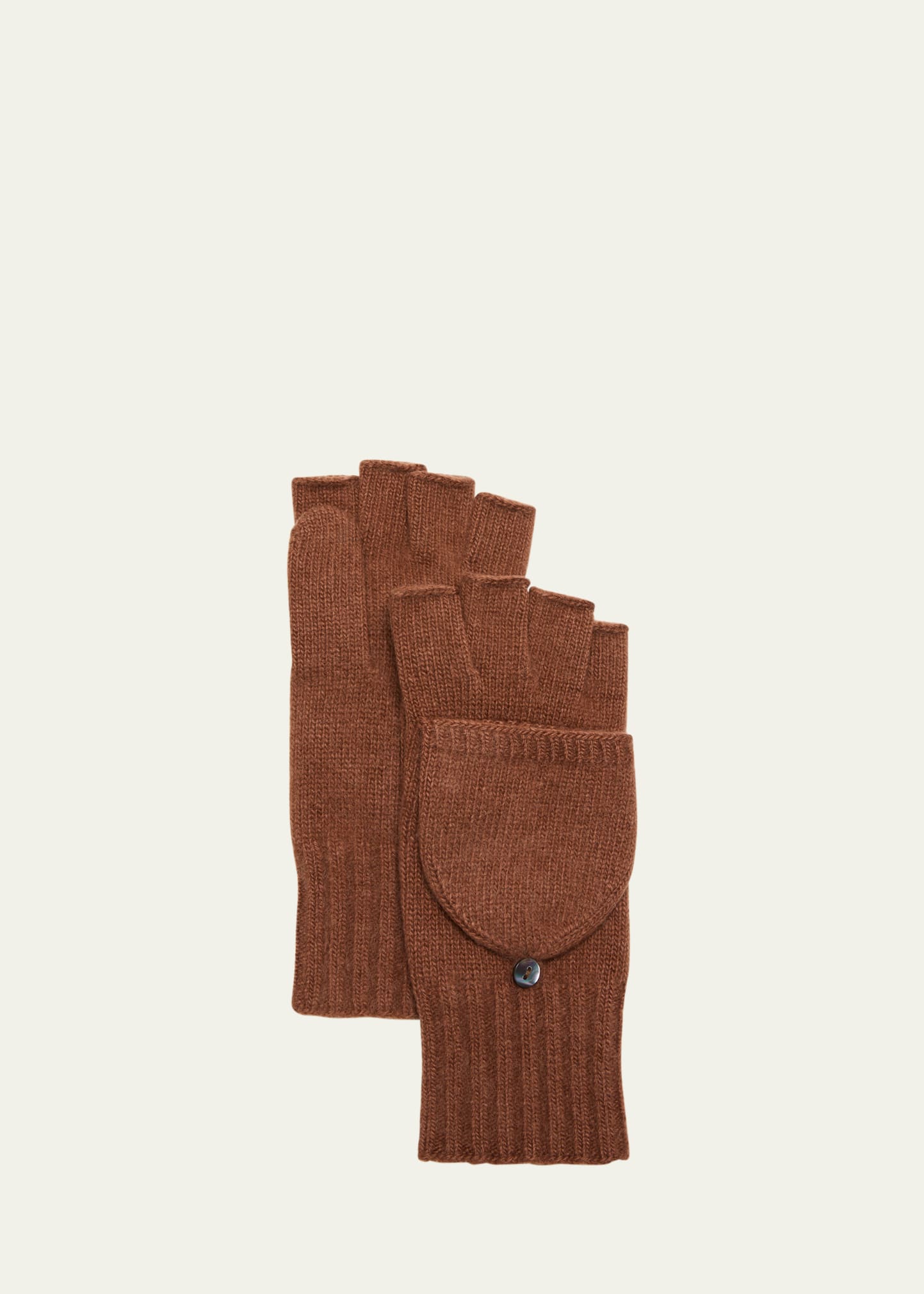 Jersey-Knit Cashmere Flip-Top Gloves