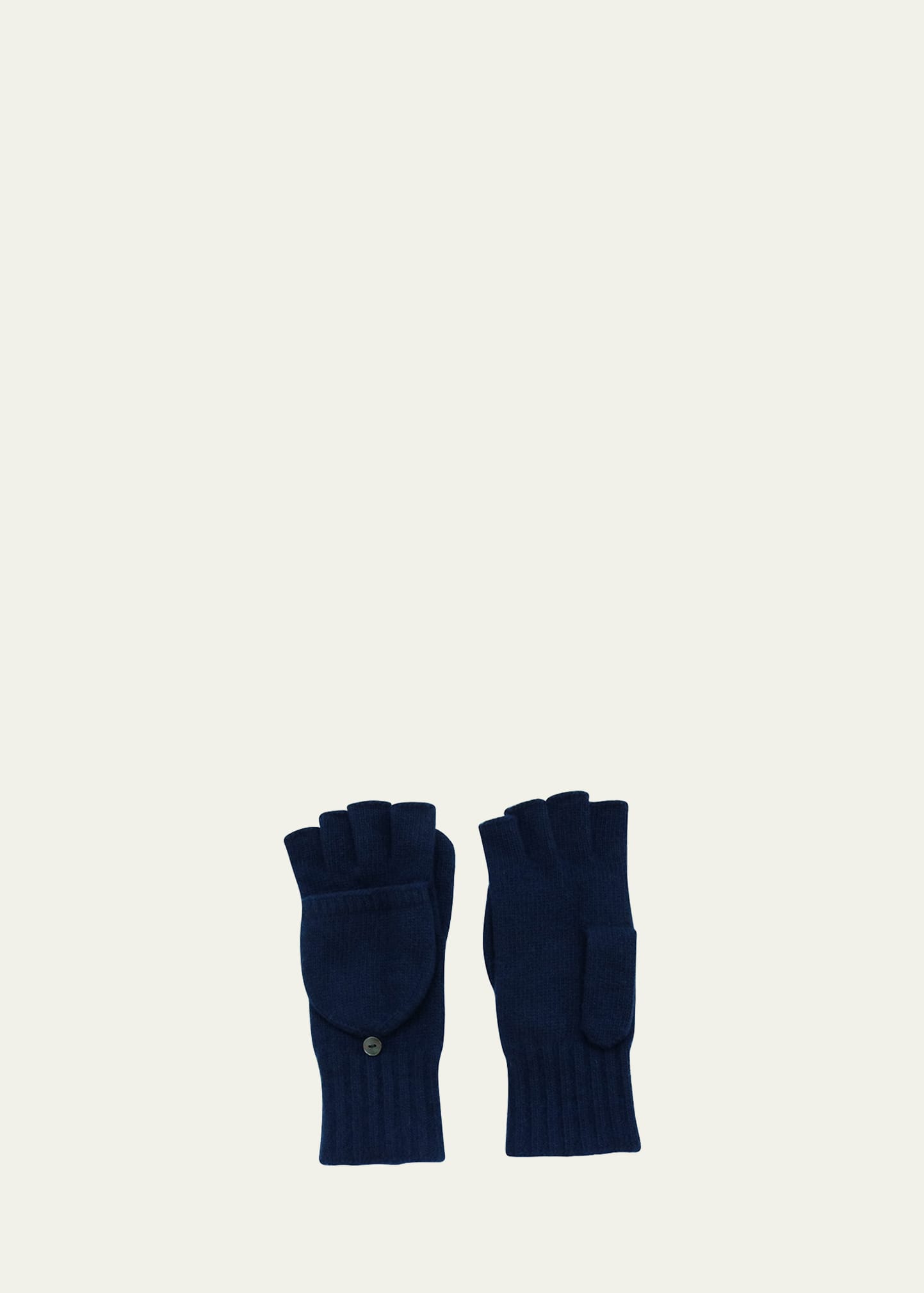 Jersey-Knit Cashmere Flip-Top Gloves