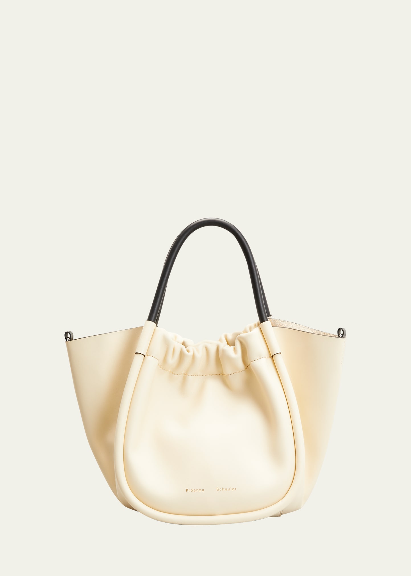 Proenza Schouler Ruched Top Handle Tote Bag In Pale Sand