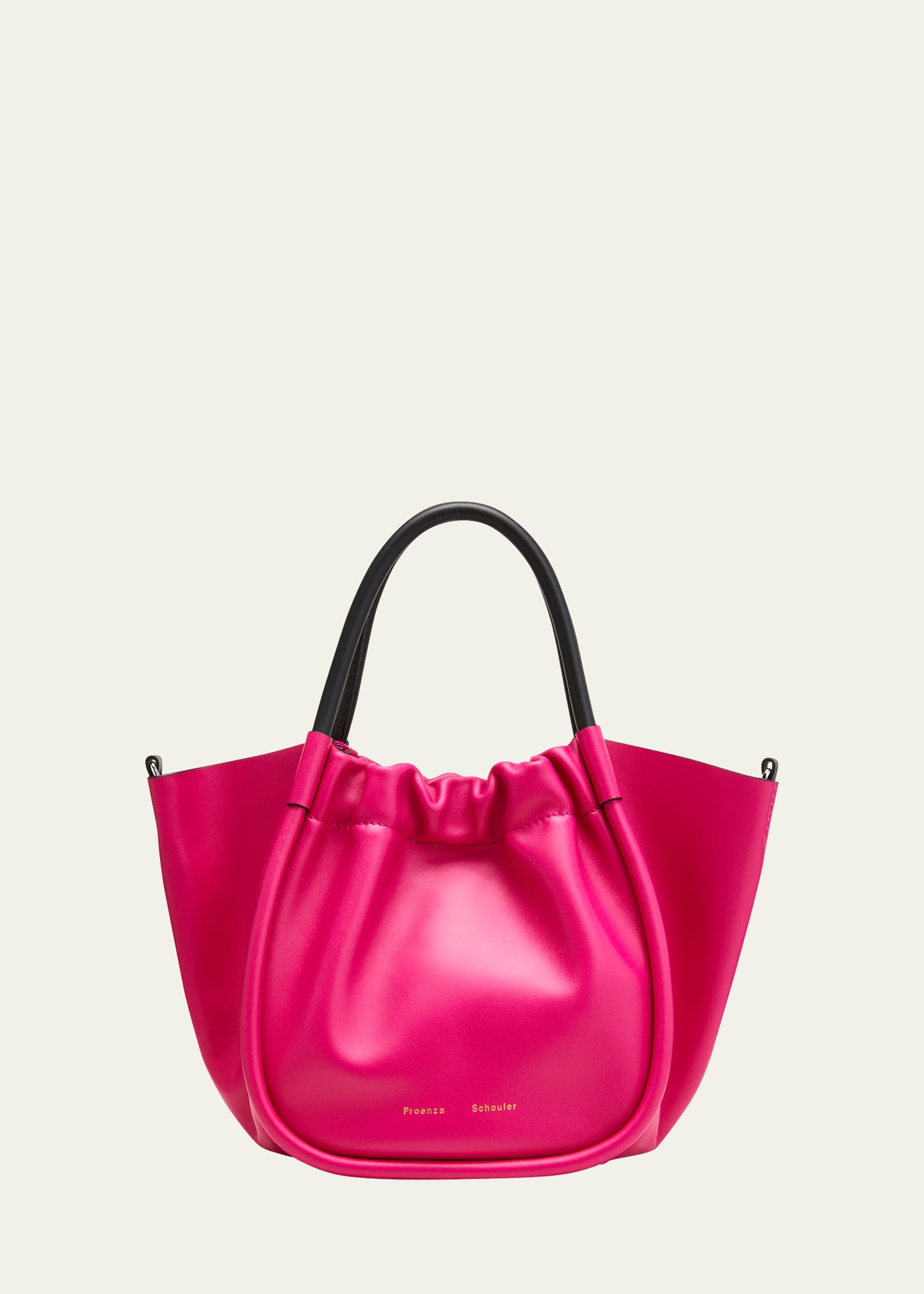 Proenza Schouler Large Ruched Smooth Leather Tote Bag In Fuschia
