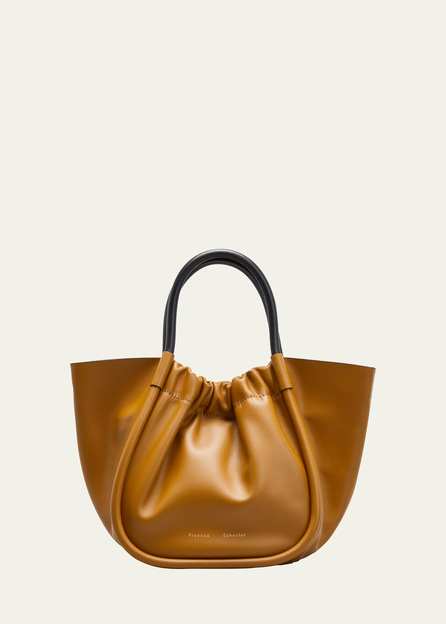 Proenza Schouler Ruched Top Handle Tote Bag In Tapenade