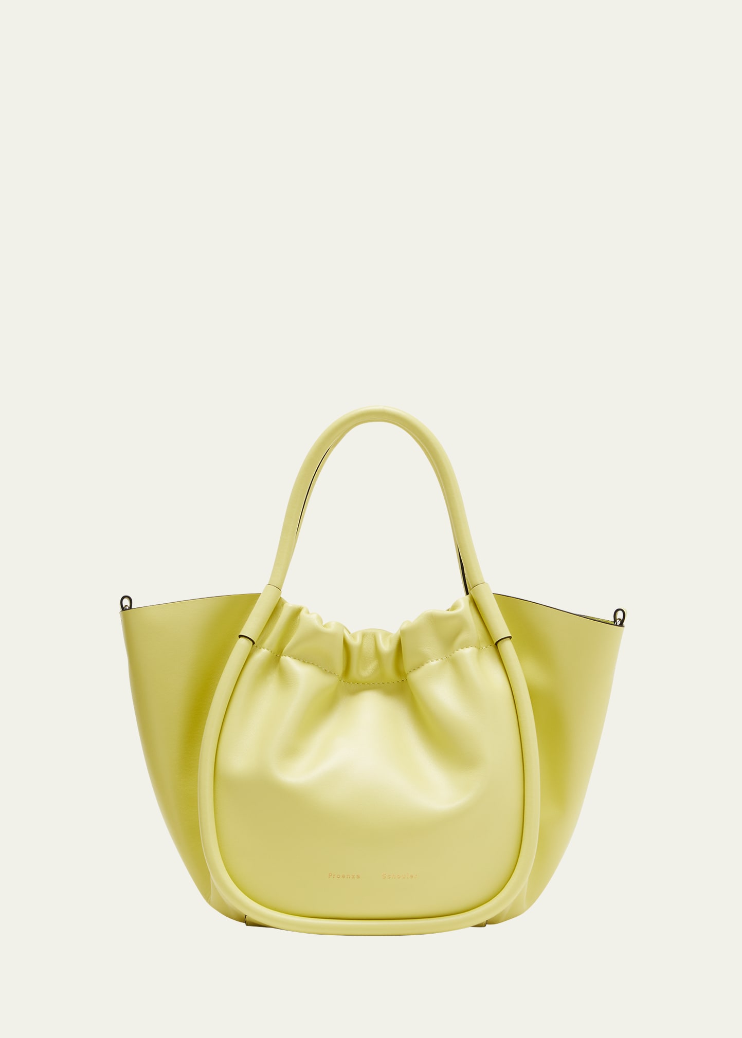 Proenza Schouler Ruched Top Handle Tote Bag In 740 Lemongrass