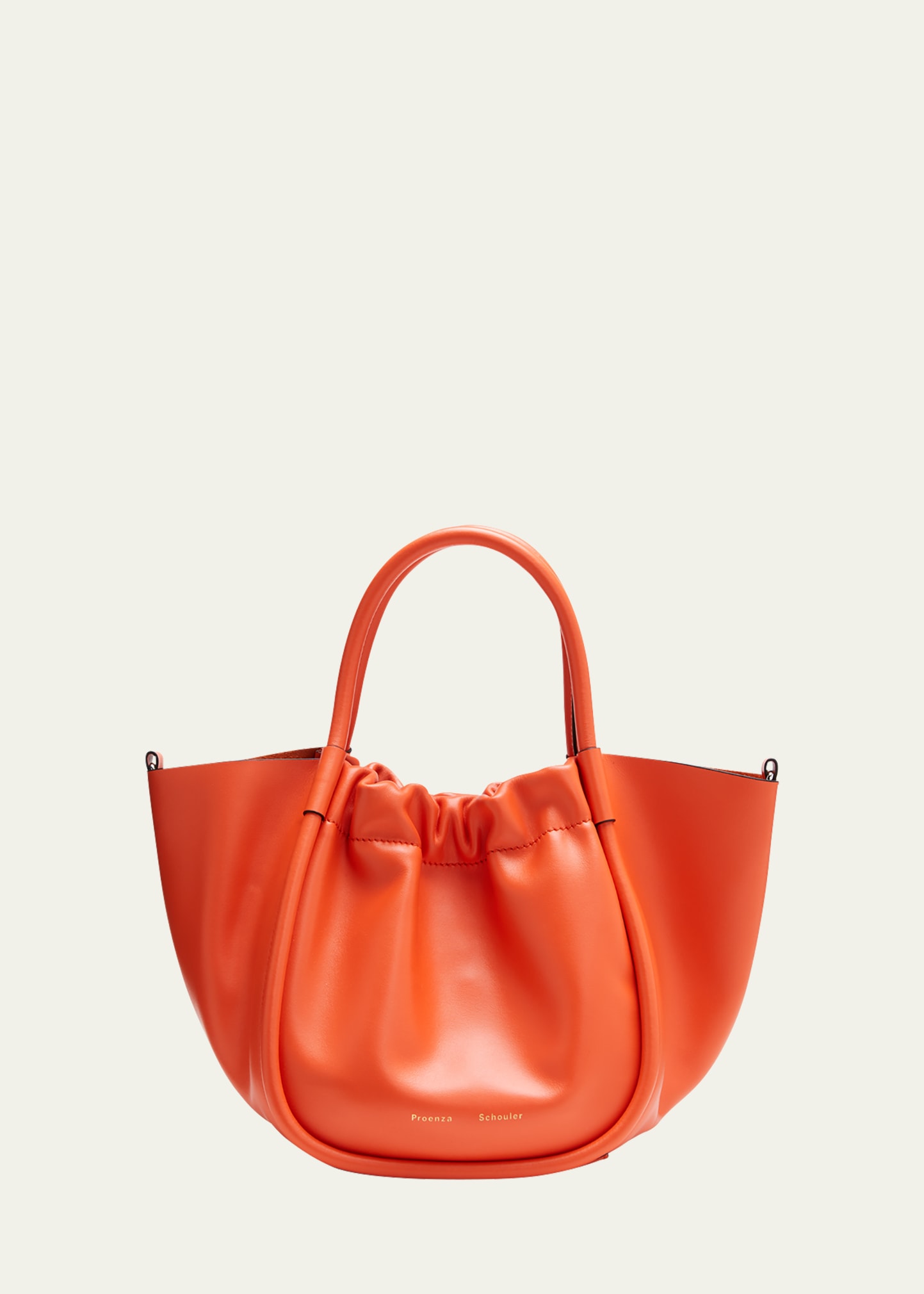 Proenza Schouler Ruched Top Handle Tote Bag In Papaya