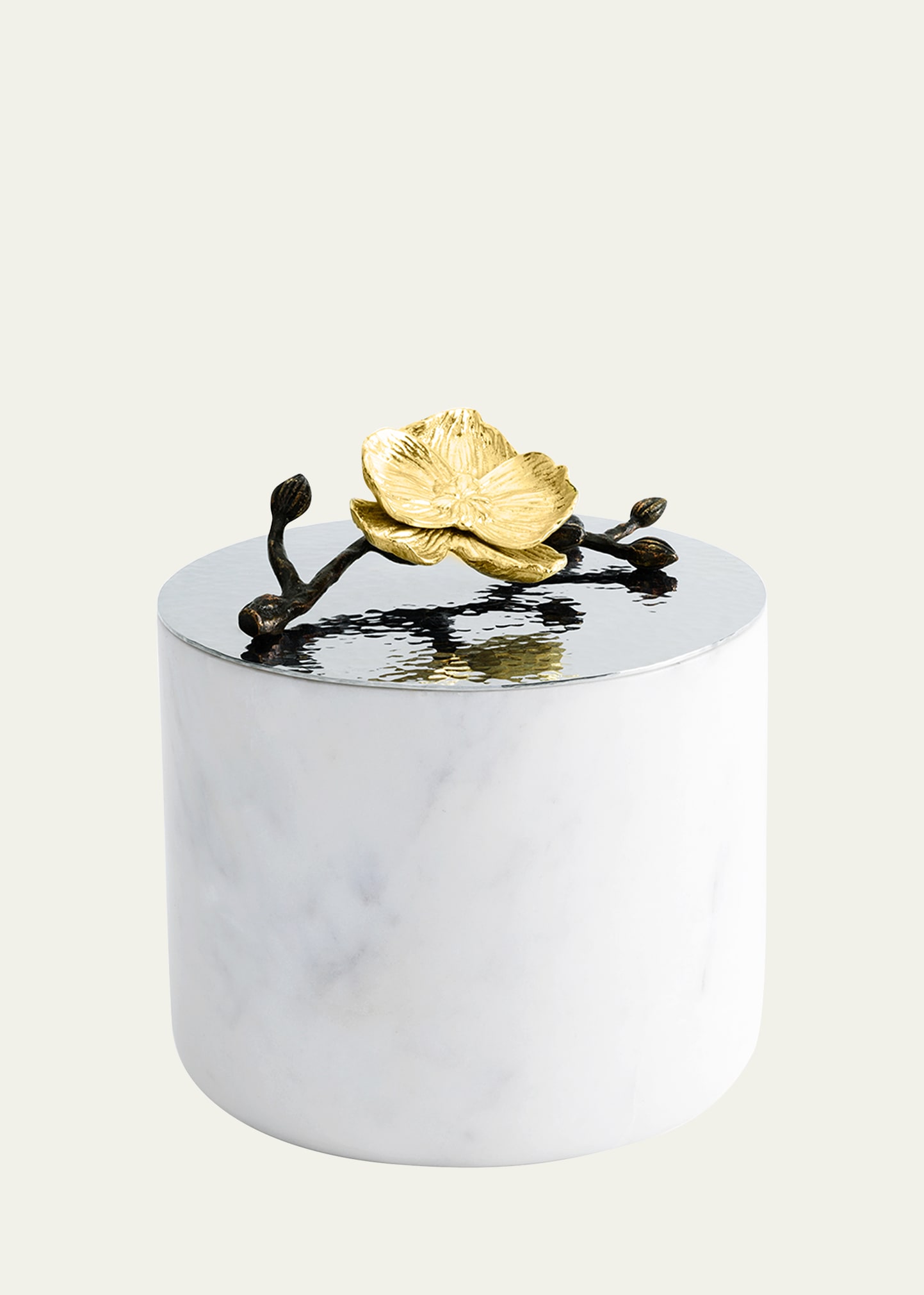 Michael Aram Gold Orchid Large Luxe Marble Candle