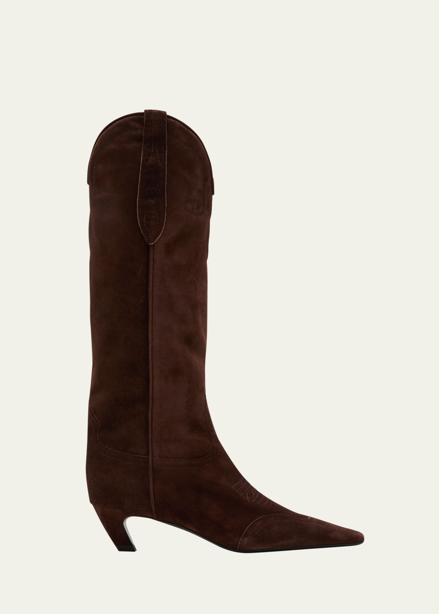 Khaite Dallas Knee High Boot In Coffee