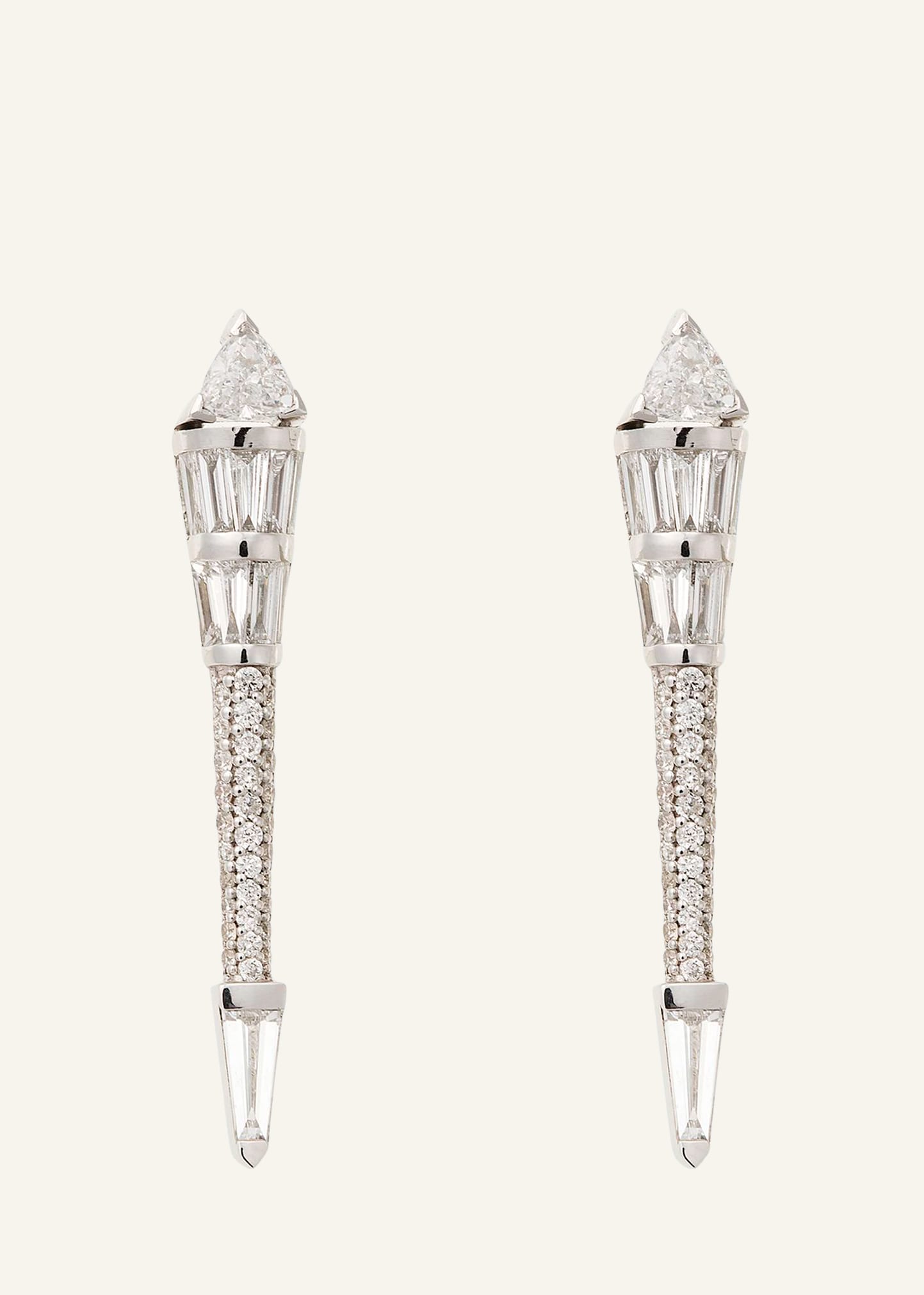 Energy Long Diamond Post Earrings