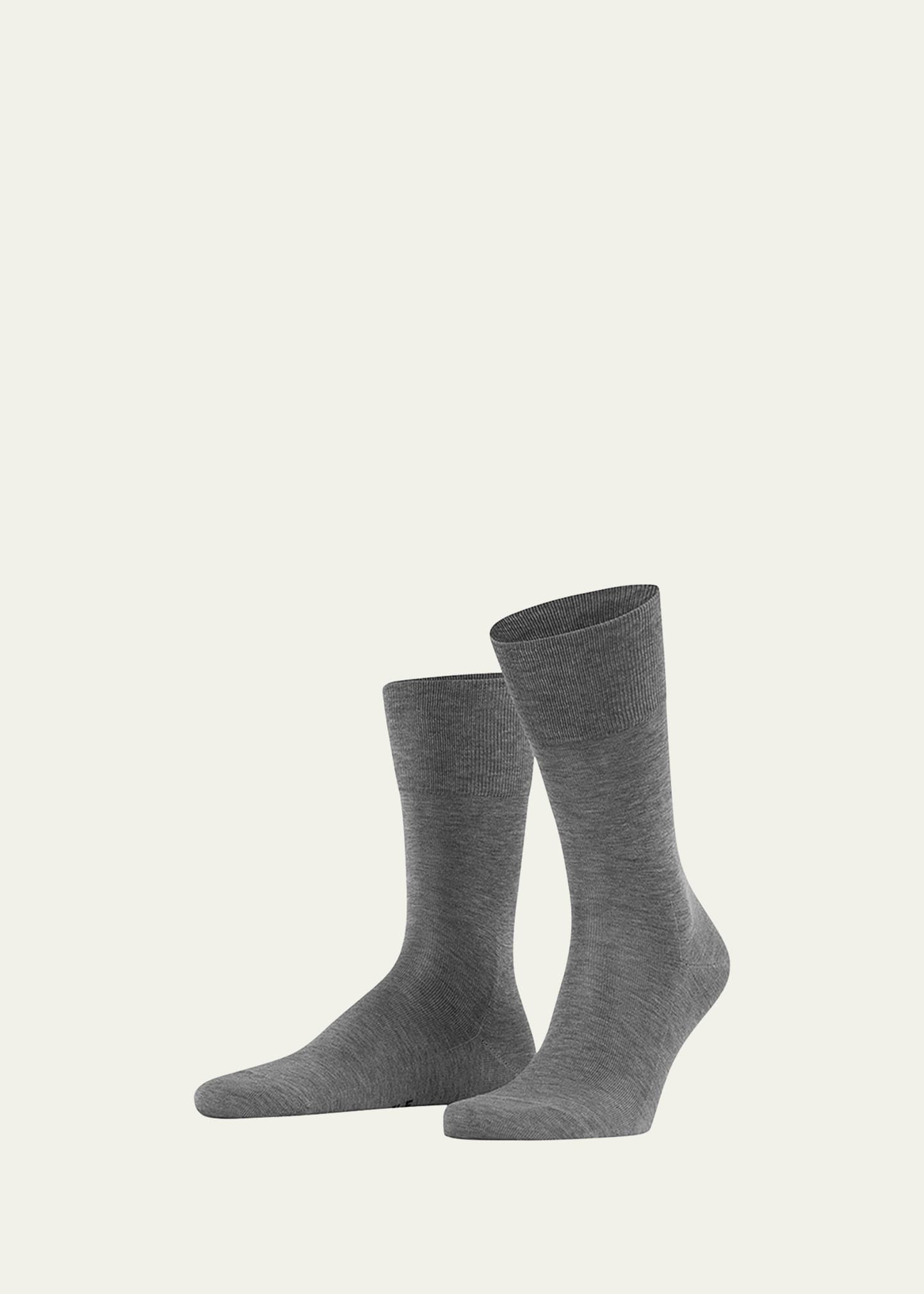 Falke Men's Tiago Knit Mid-calf Socks In Dark Navy