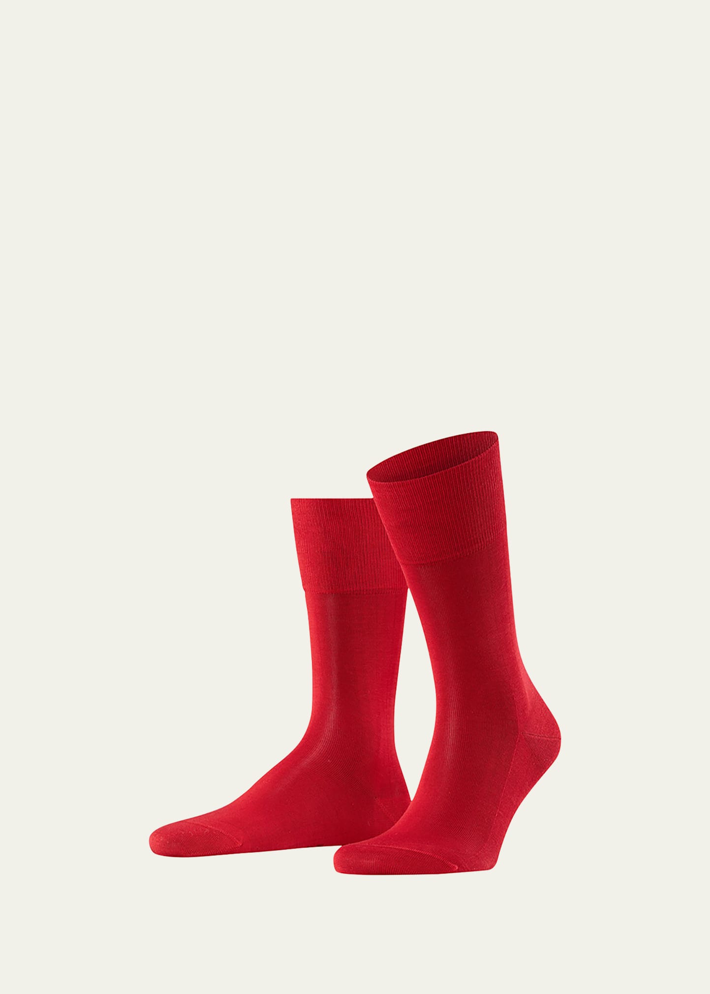 Shop Falke Men's Tiago Knit Mid-calf Socks In Scarlett