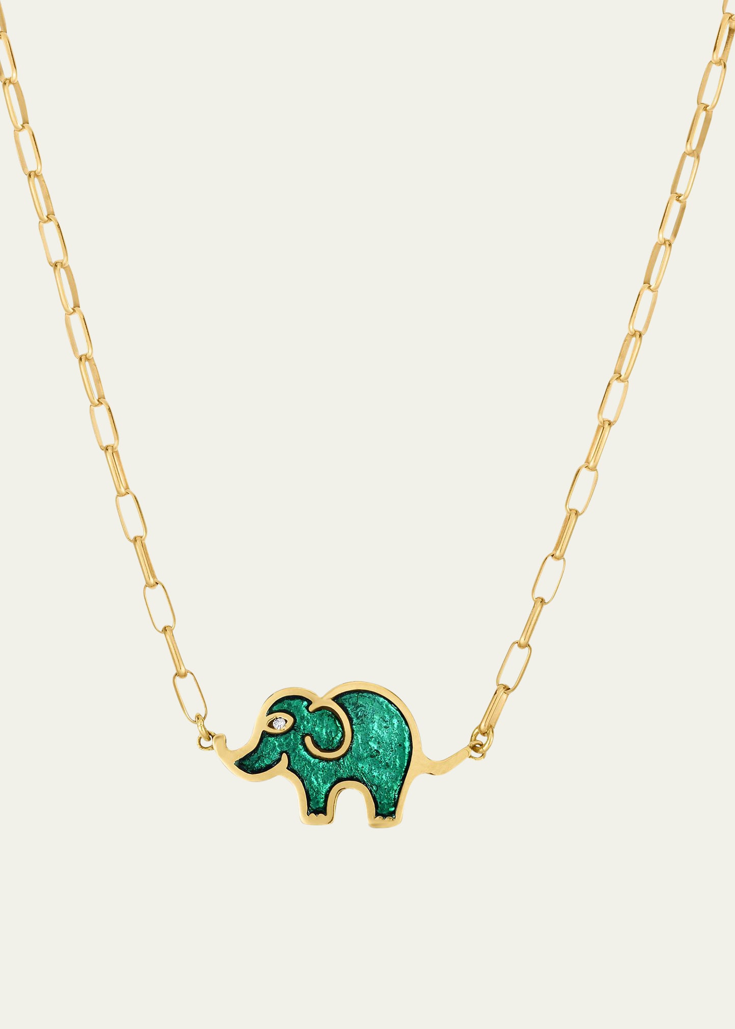 Audrey C. Jewels Elephant Enamel Necklace