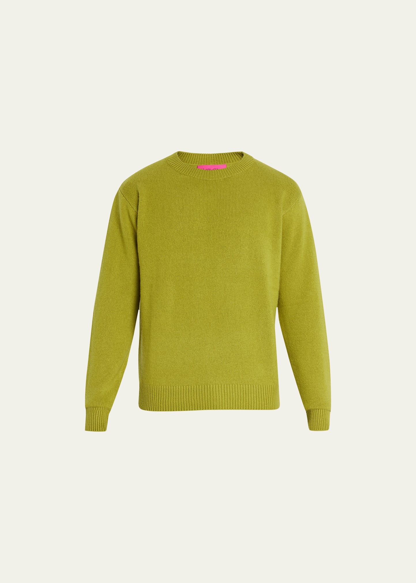 The Elder Statesman Men's Heavyweight Cashmere Sweater In Snap Pea