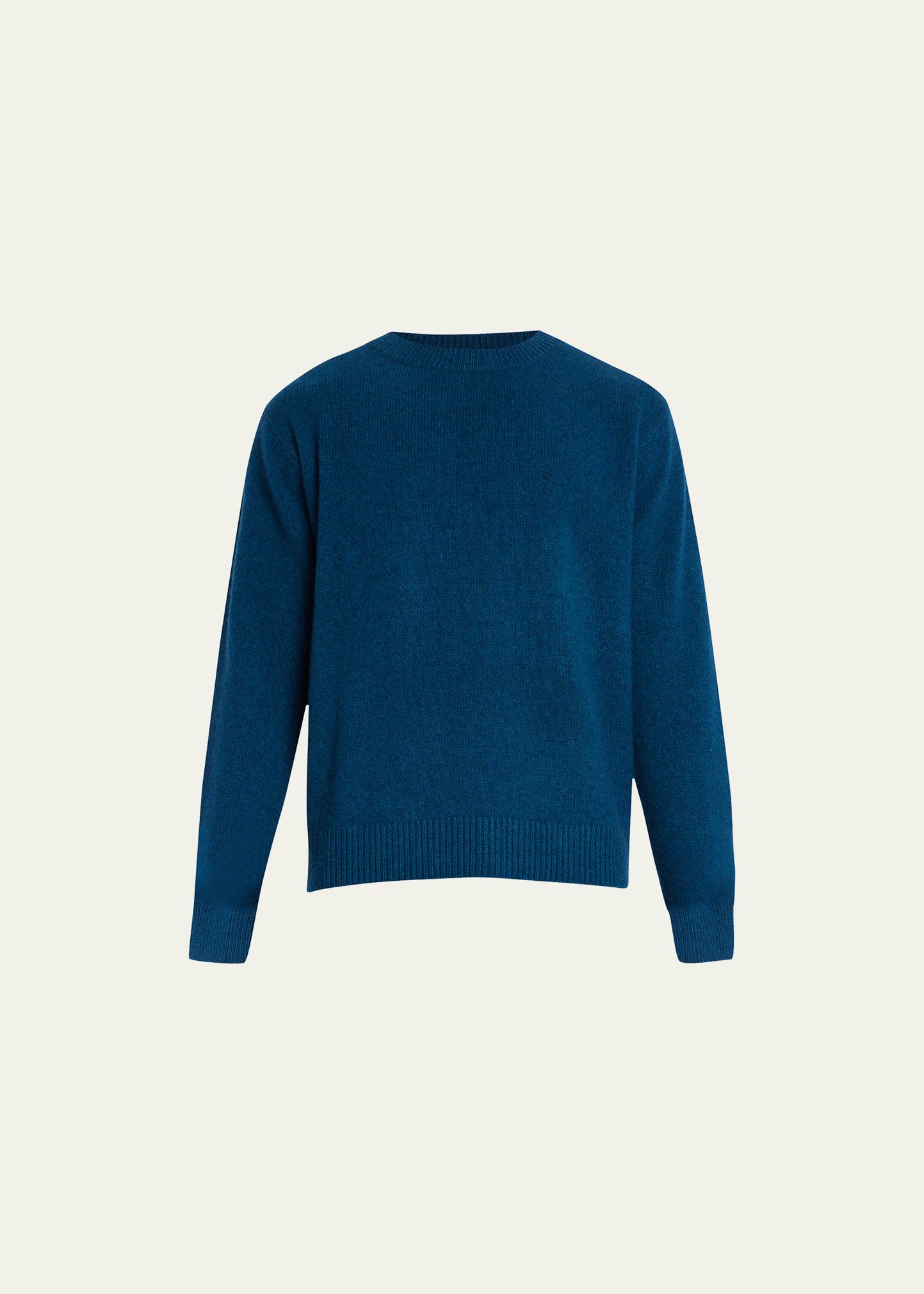 The Elder Statesman Simple Gender Inclusive Cashmere Sweater In Peacock