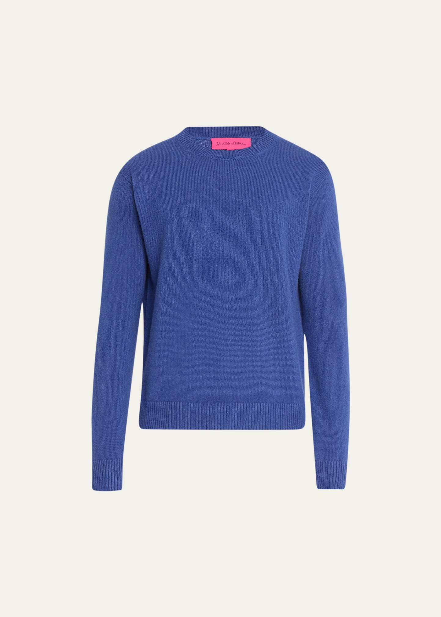 The Elder Statesman Men's Heavyweight Cashmere Sweater In Blue