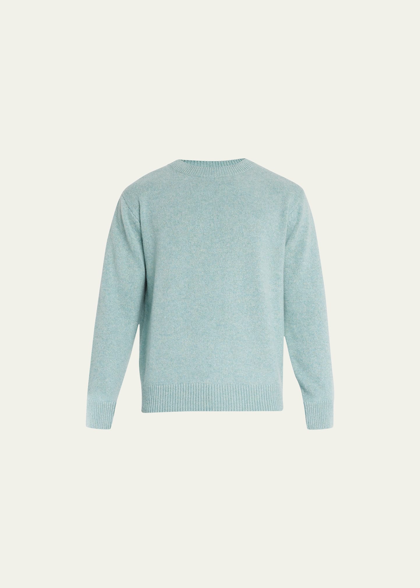 The Elder Statesman Men's Heavyweight Cashmere Sweater In Turkish Blue