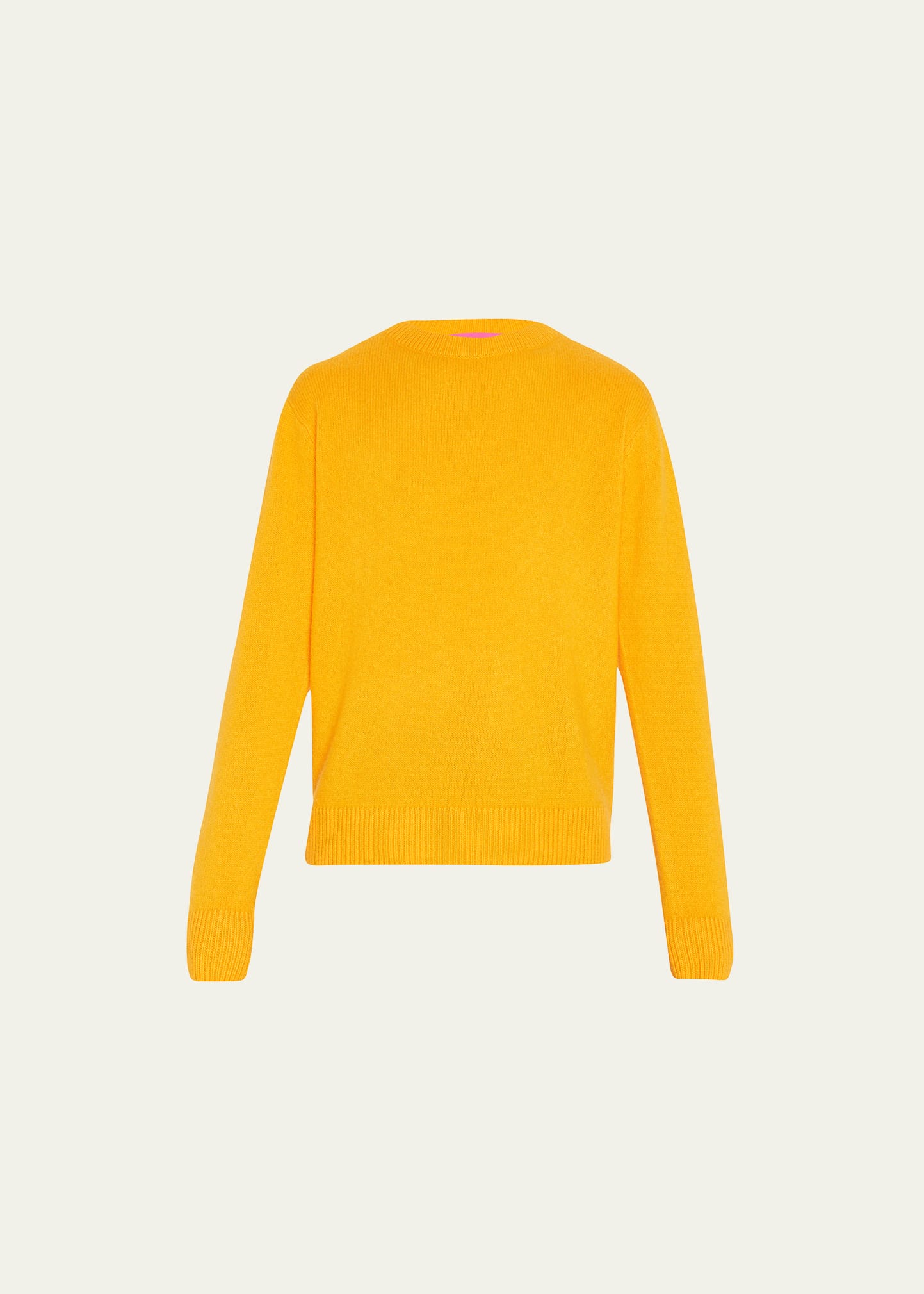 The Elder Statesman Men's Heavyweight Cashmere Sweater In Mandarin