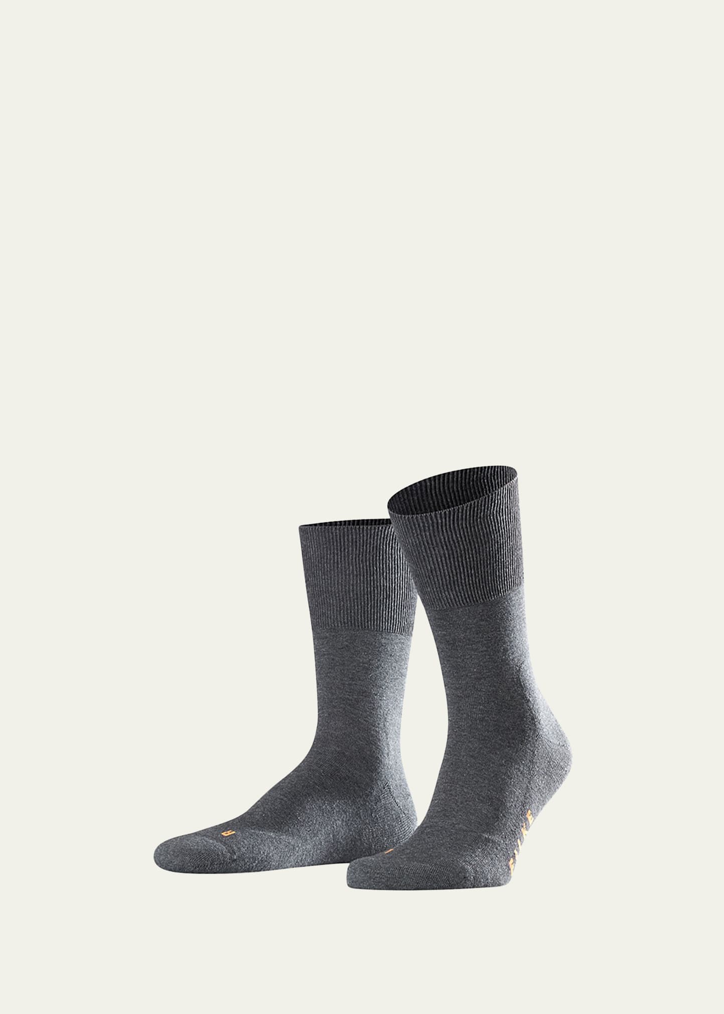 Falke Men's Run Plush-sole Socks In Dark Grey