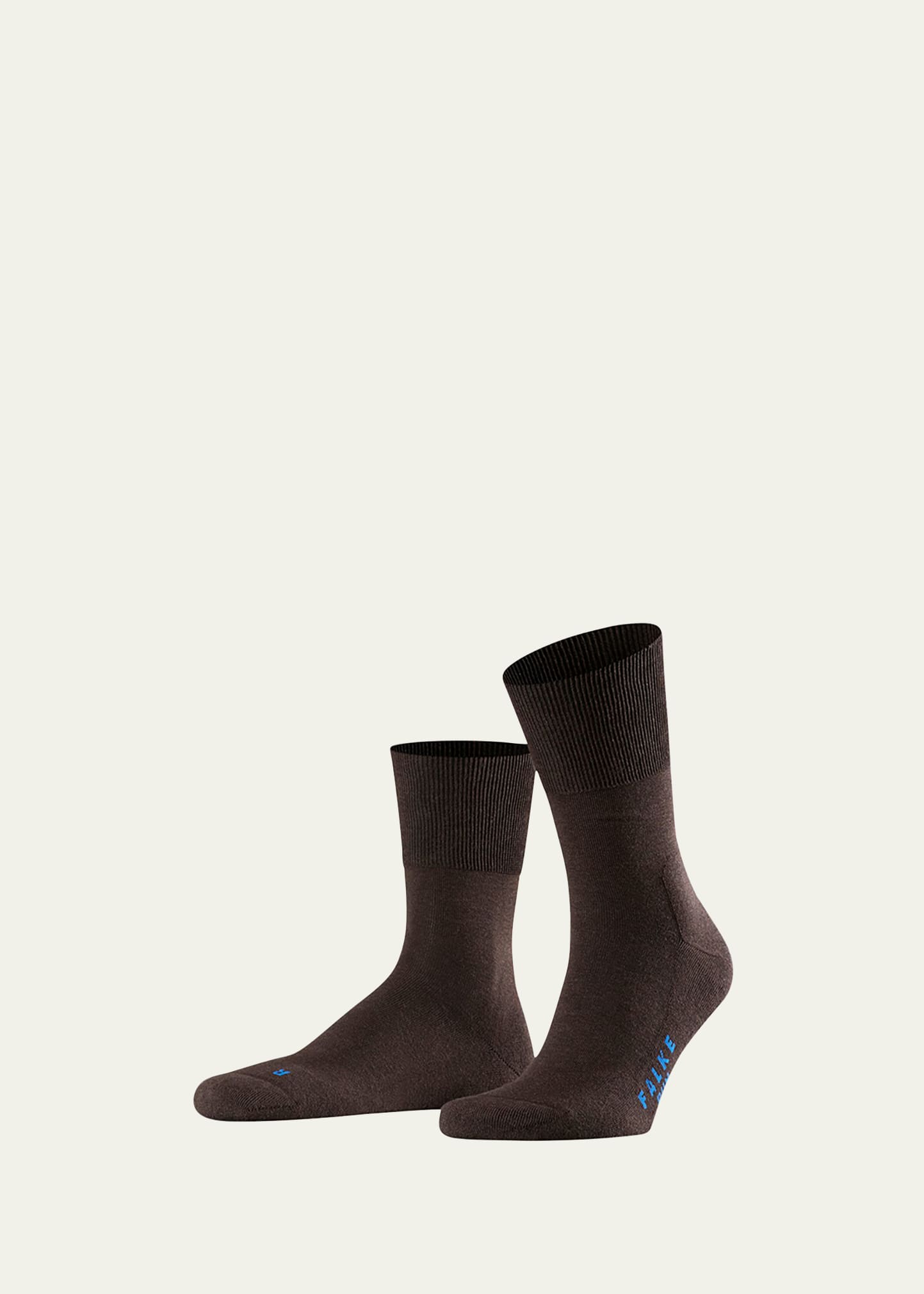 Shop Falke Men's Run Plush-sole Socks In Dark Brown