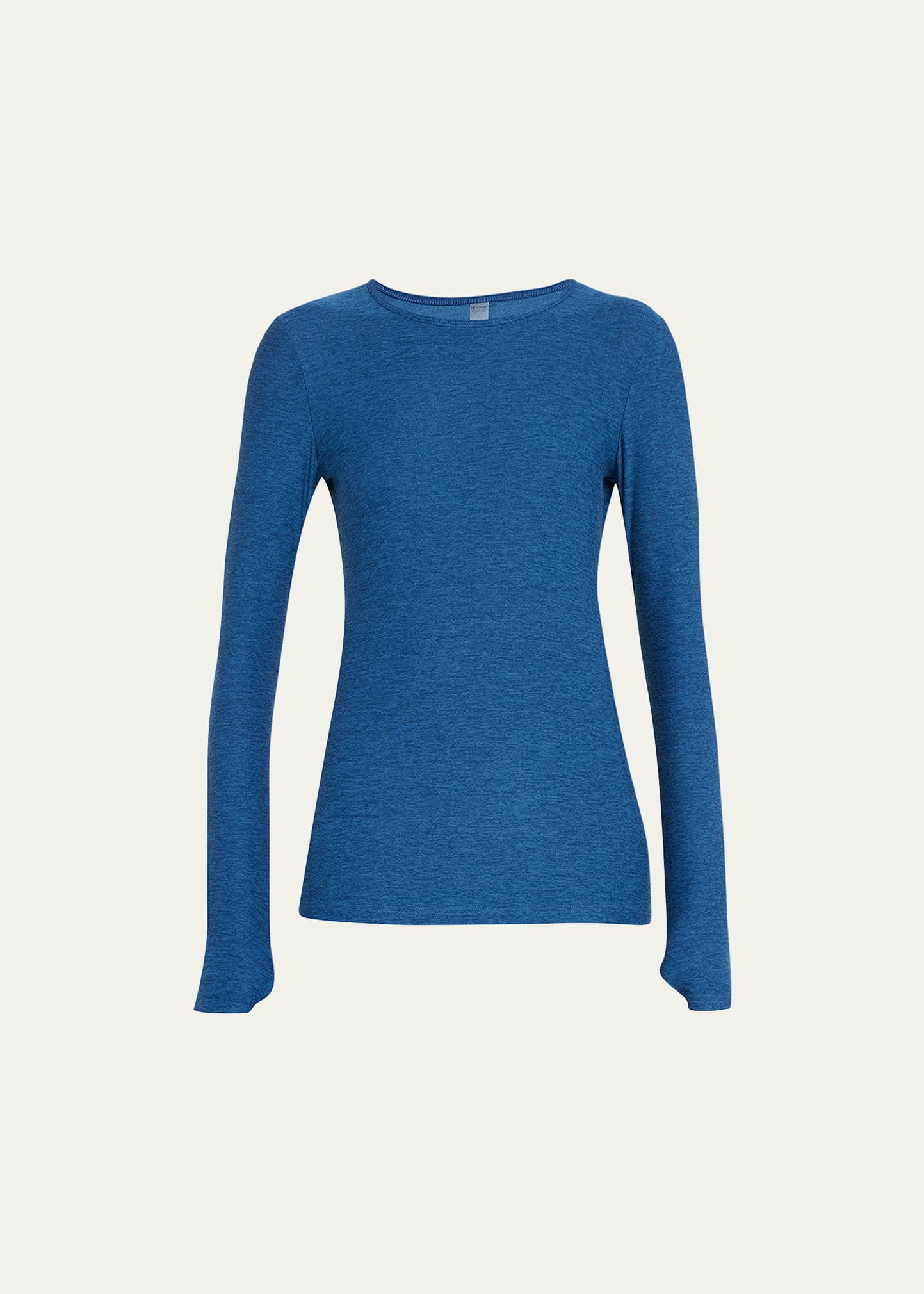 Beyond Yoga Featherweight Classic Crew Pullover Long Sleeve Top In Celestial Blue He