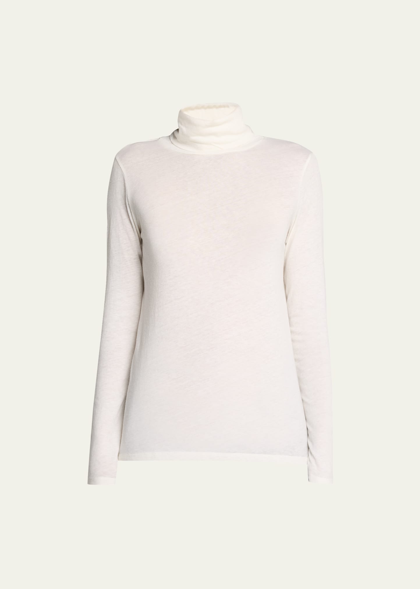 Majestic Turtleneck Cotton-cashmere Turtleneck Top In White