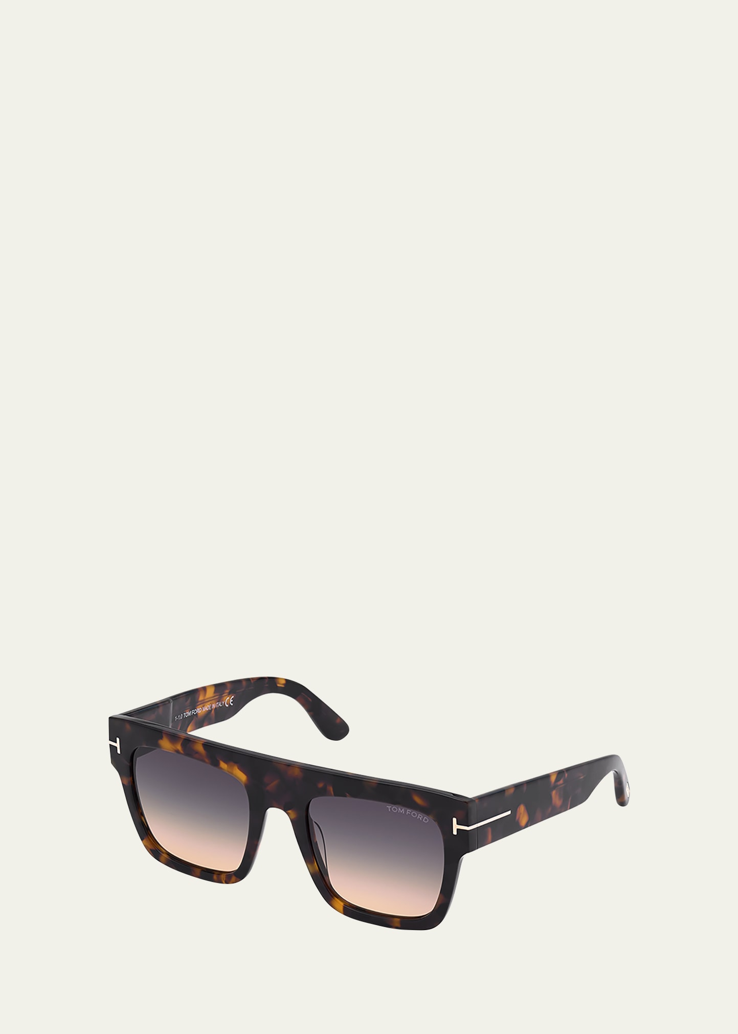 Tom Ford Renee Smoke Gradient Browline Ladies Sunglasses Ft0847 52b 52 In Havana