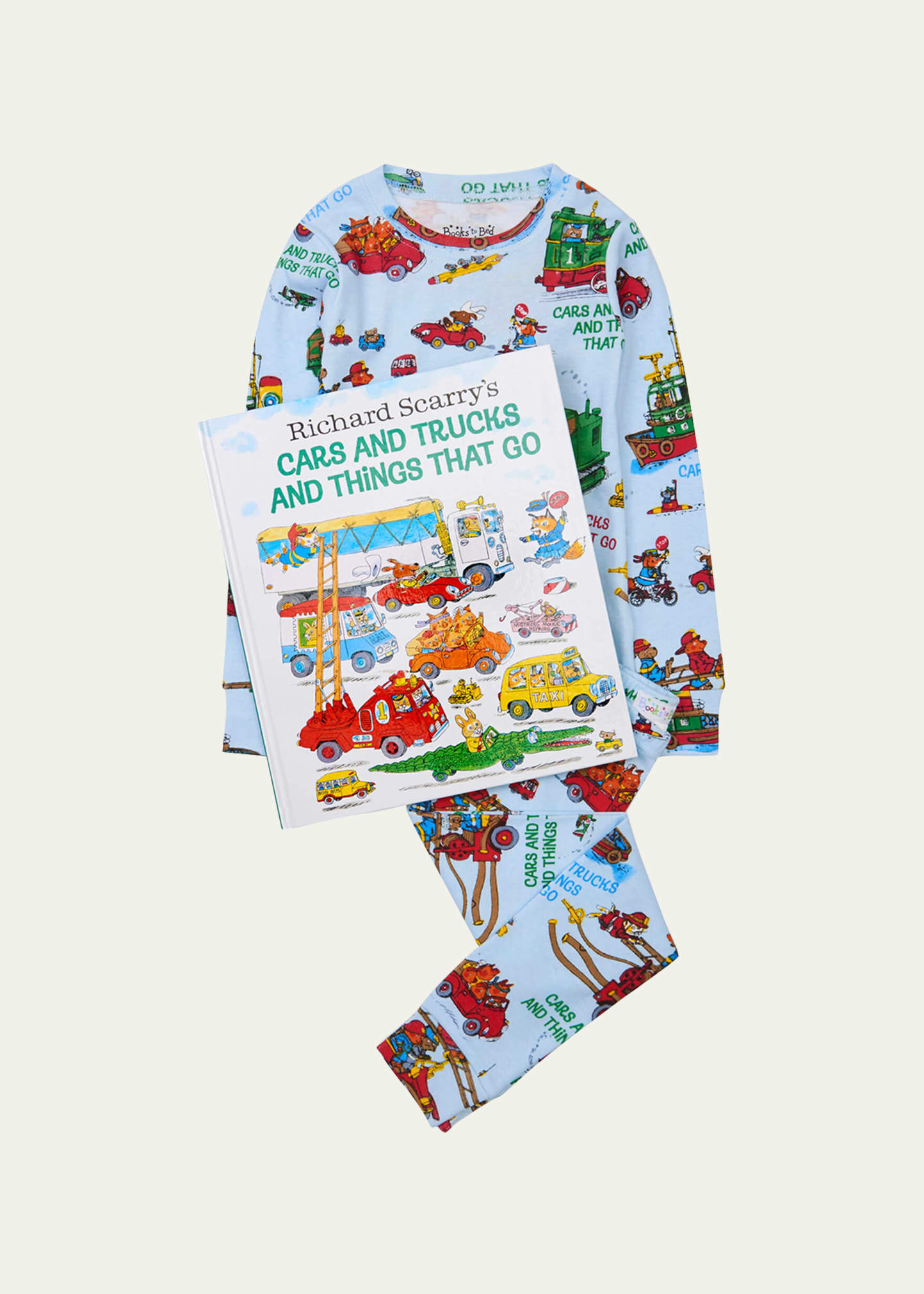 Books To Bed Boy's Richard Scarry's Cars and Trucks That Go Book & PJs Gift Set, Size 2-7