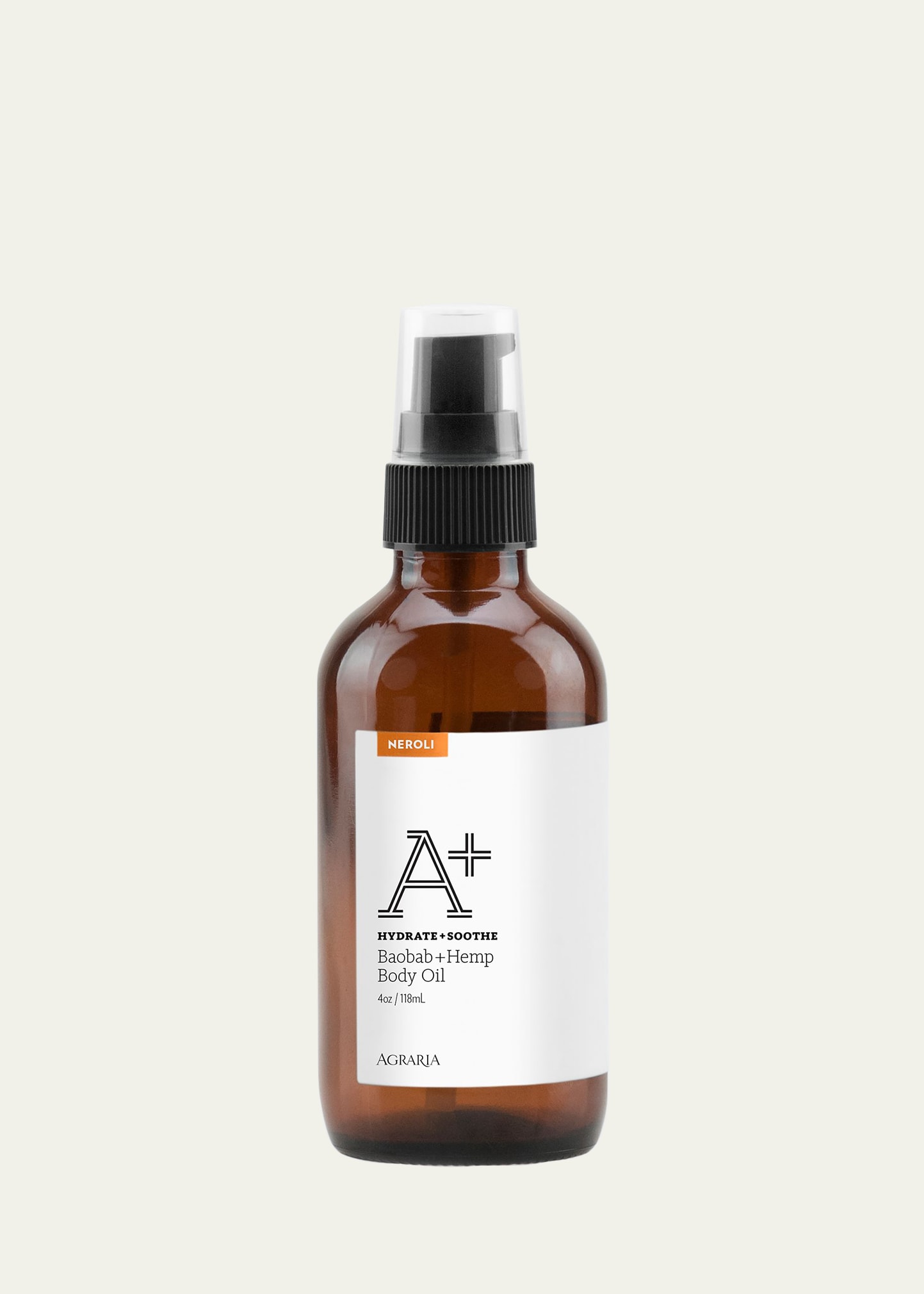 Neroli A+ Baobab + Hemp Body Oil, 4 oz./ 118 mL