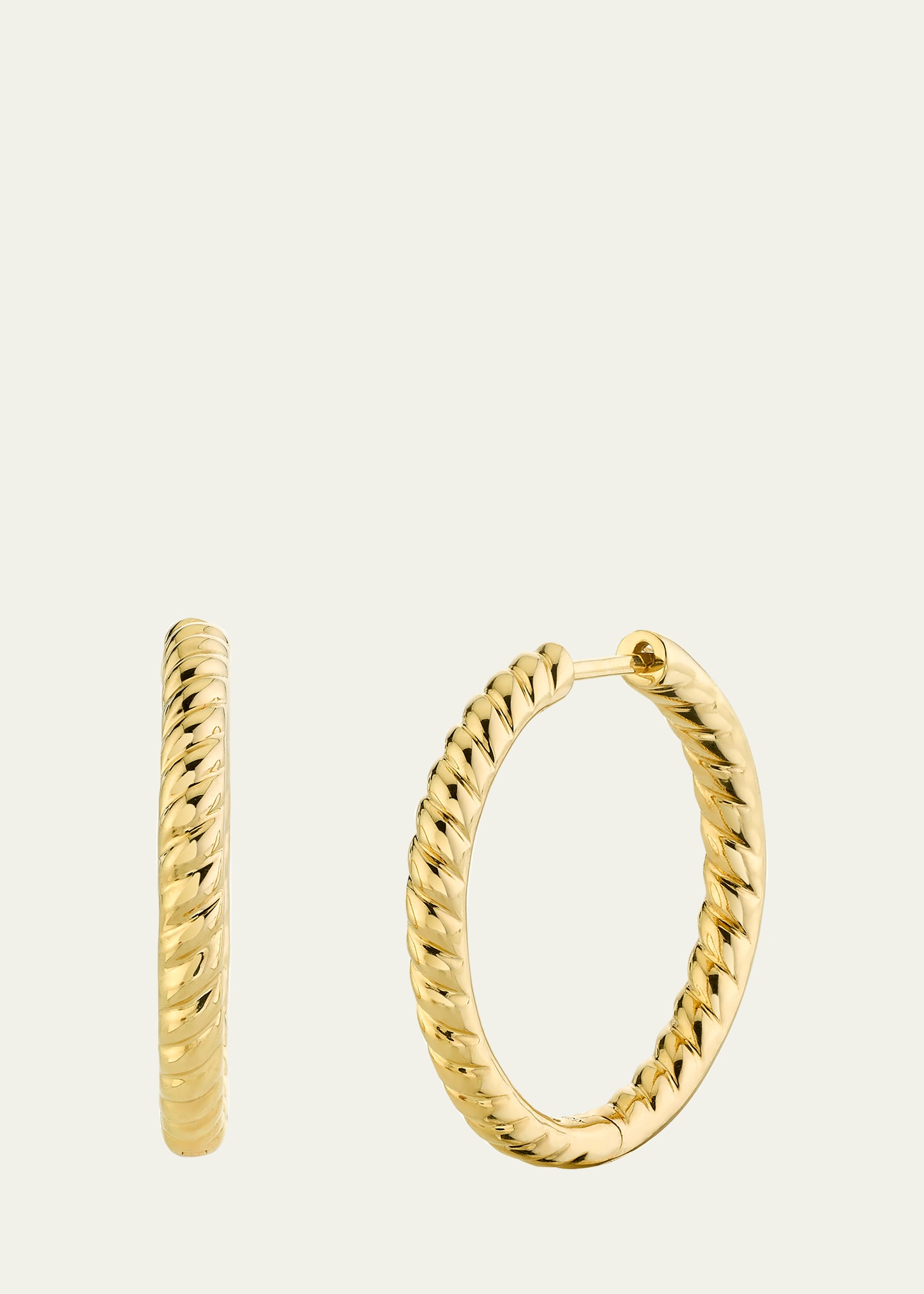 Shop Anita Ko Zoe Braided Hoop Earrings In 18k Yellow Gold