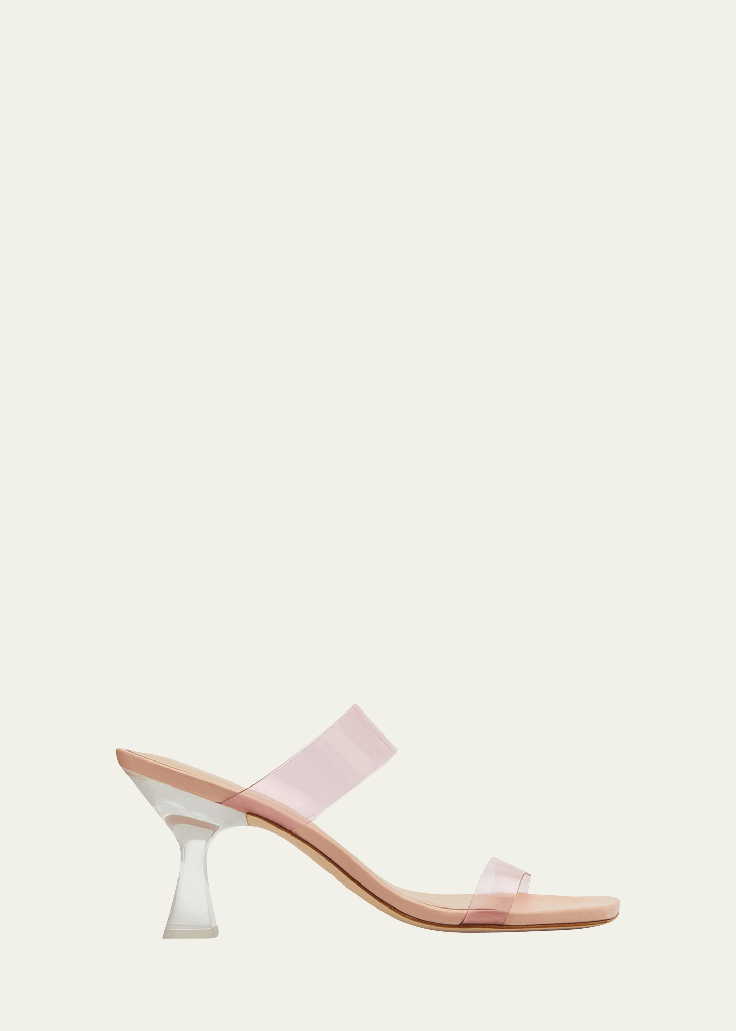 Shop Stuart Weitzman Kristal Clear Slide Sandals In Light Pink/poudre