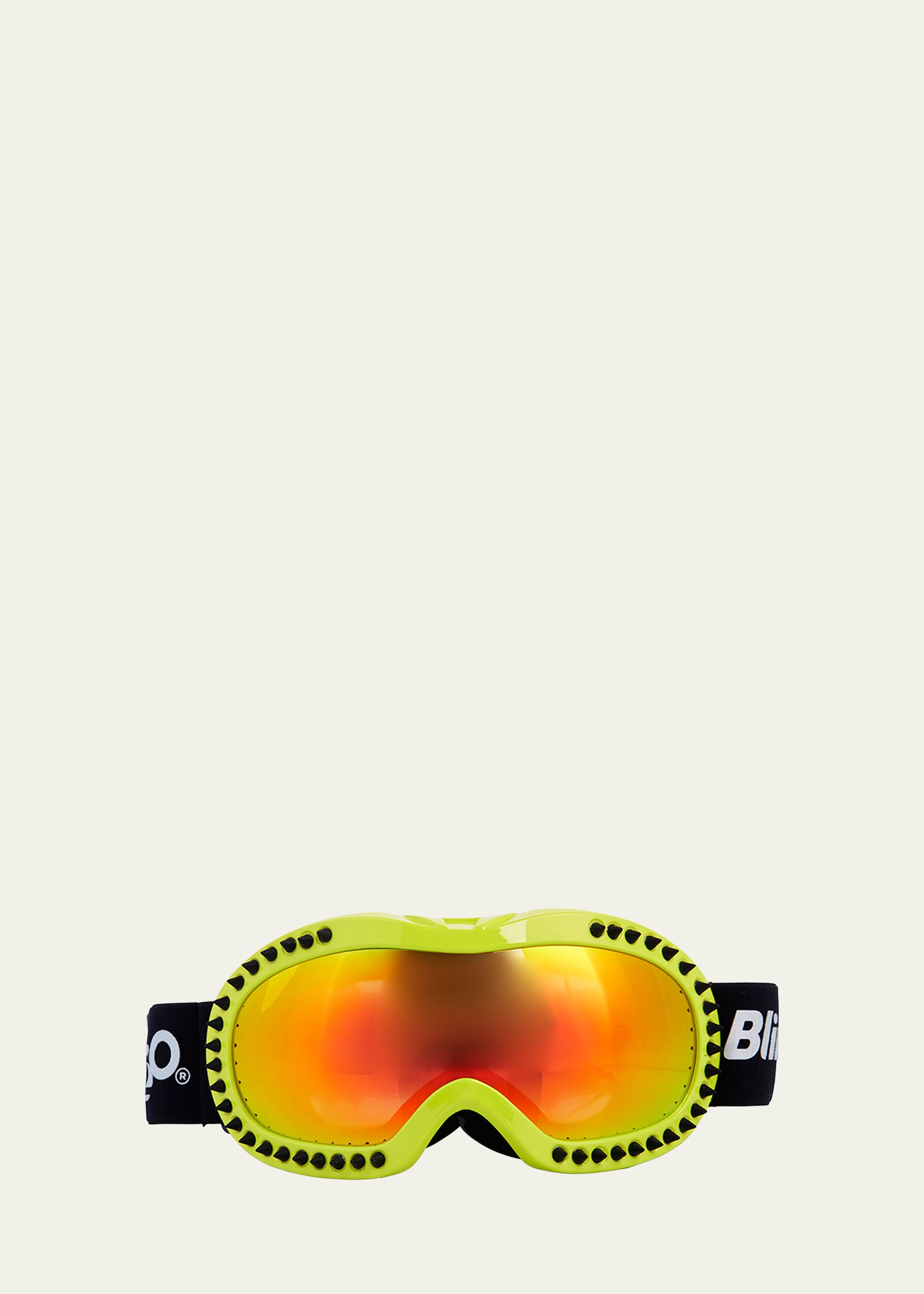 Bling2o Kid's Icicle In Lime Spike Snow Goggles In Lime Green Black