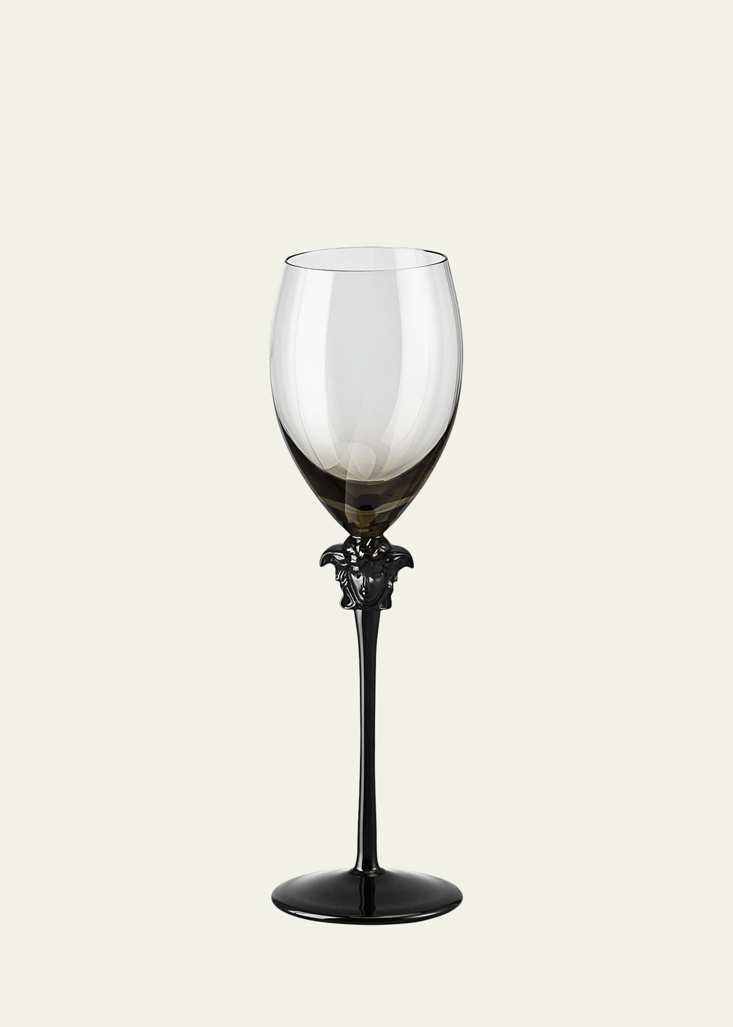 Versace Medusa Lumiere Haze White Wine Glass In Smoke
