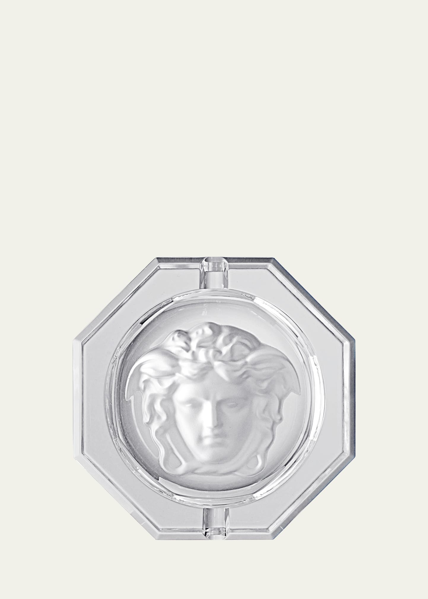 Shop Versace Medusa Lumiere 5" Ashtray In Clear