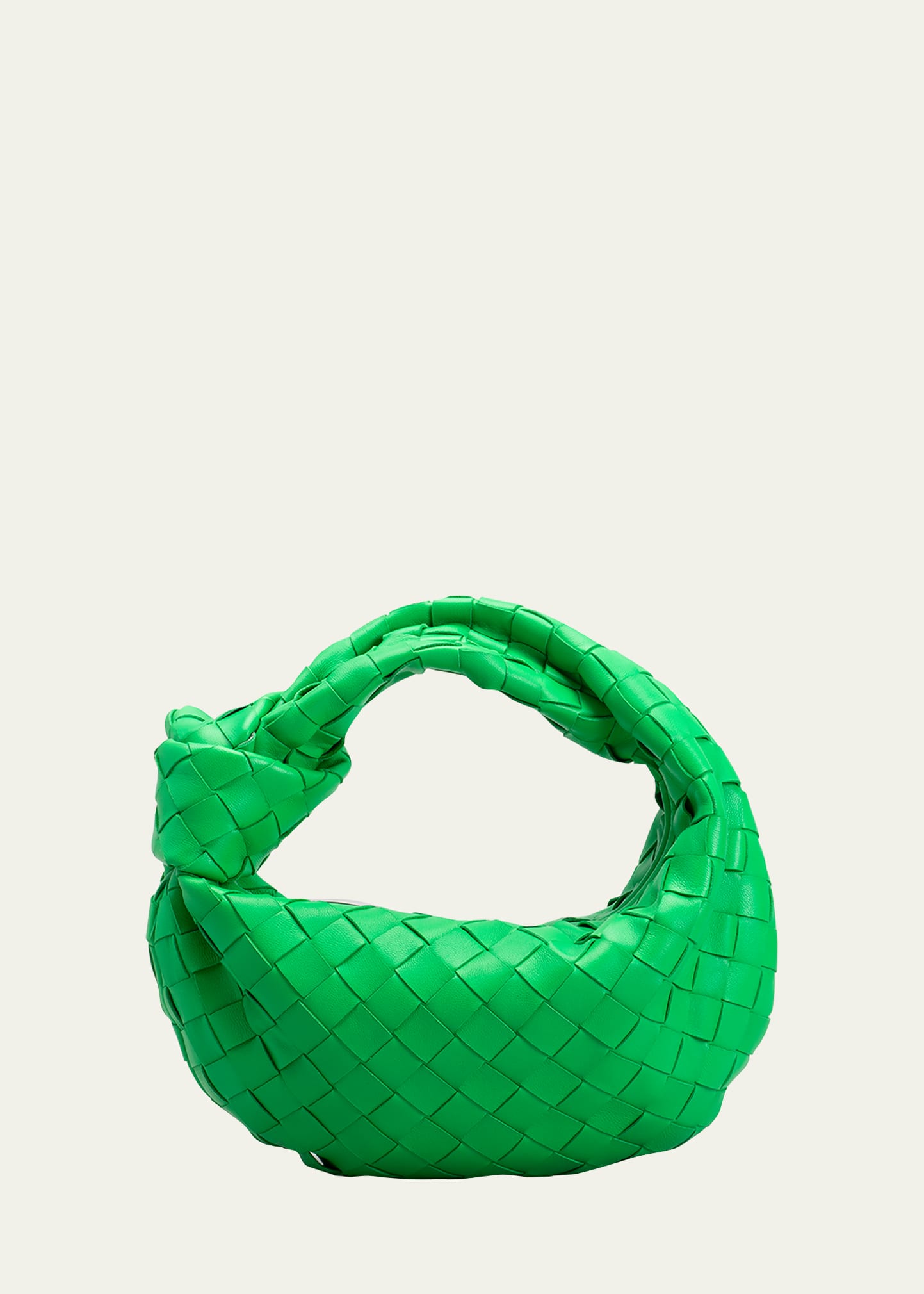 Bottega Veneta Jodie Mini Intrecciato Knot Hobo Bag In Parakeet