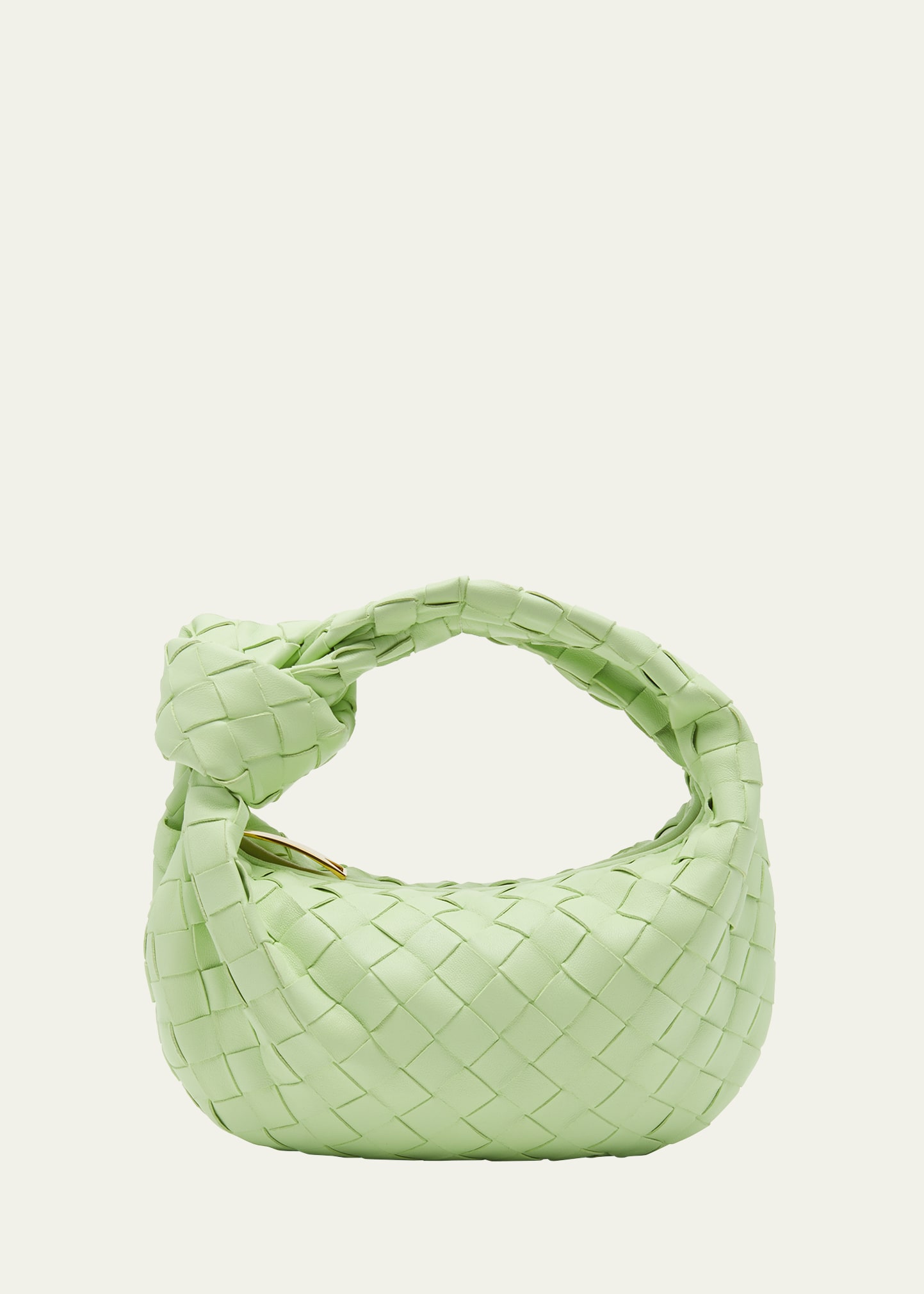 Bottega Veneta Mini Loop Knot Intrecciato Crossbody Bag In Macaroon-muse  Bra