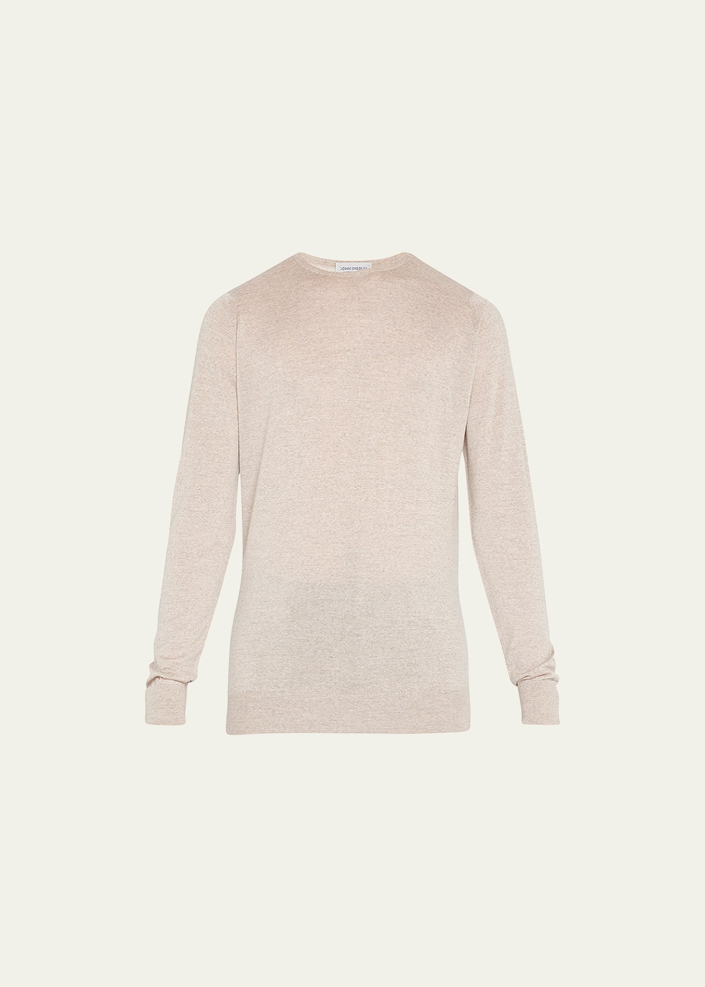 John Smedley Lundy Crewneck Wool Jumper In Soft Fawn