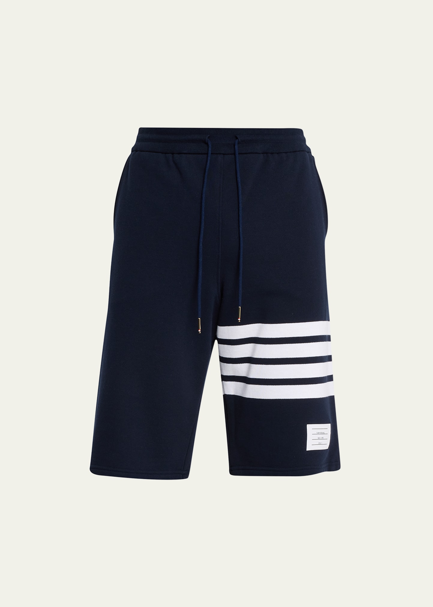 Shop Thom Browne Men's 4-bar Basic Terry Sweat Shorts In Navy