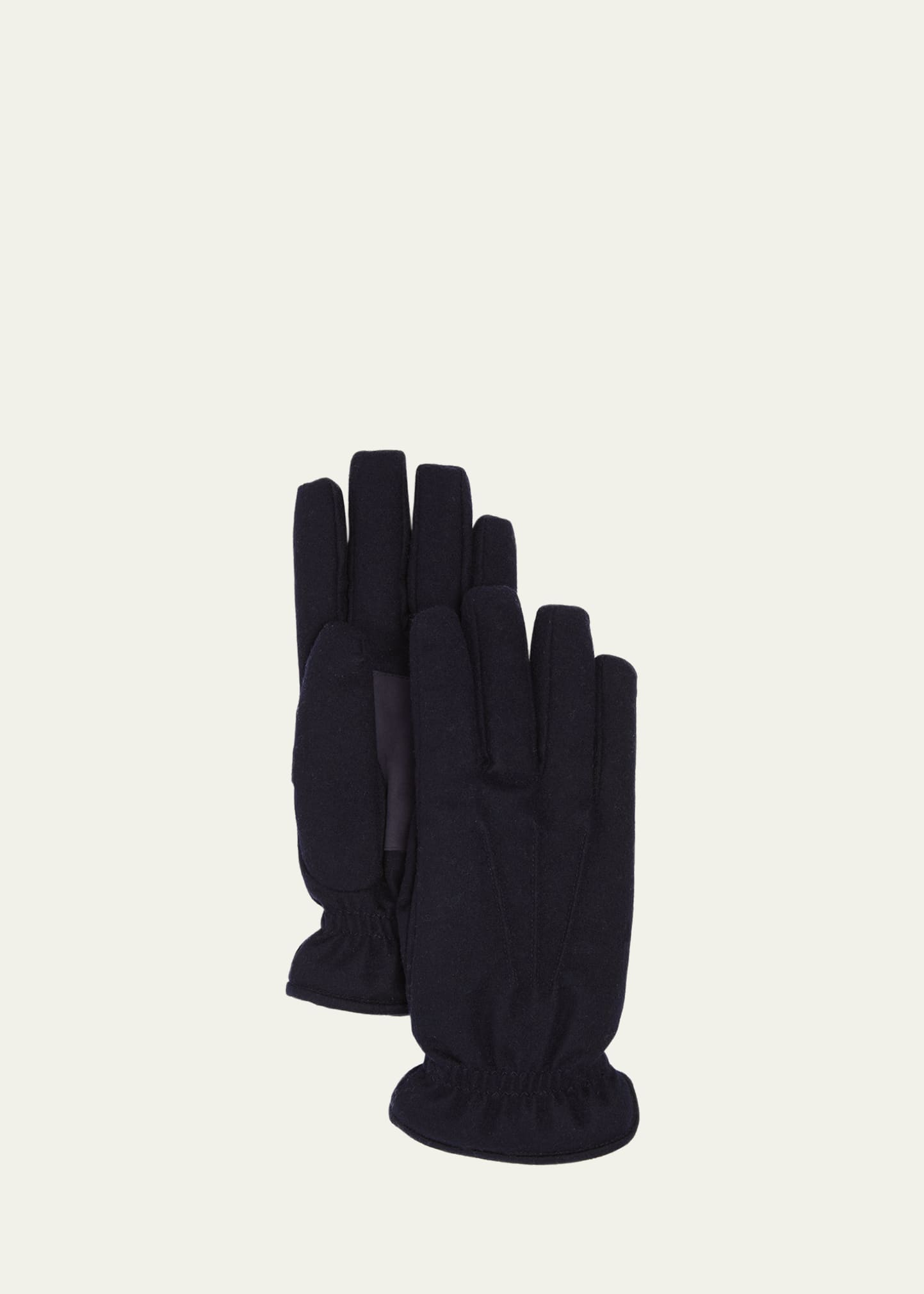 Loro Piana Men's Ashford Cashmere And Suede Gloves In W000 Blue Navy