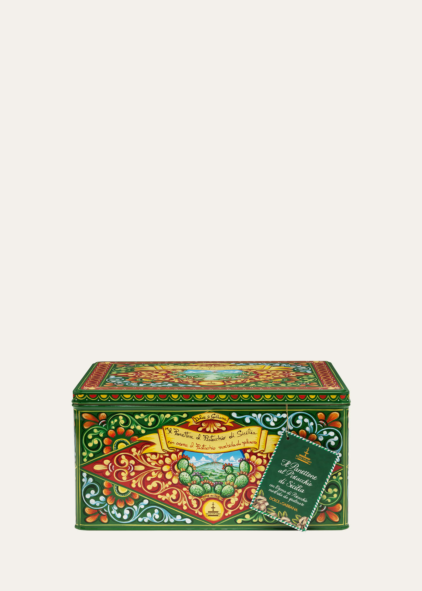 x Dolce & Gabbana Pistachio Panettone in Square Dark Green, 600G